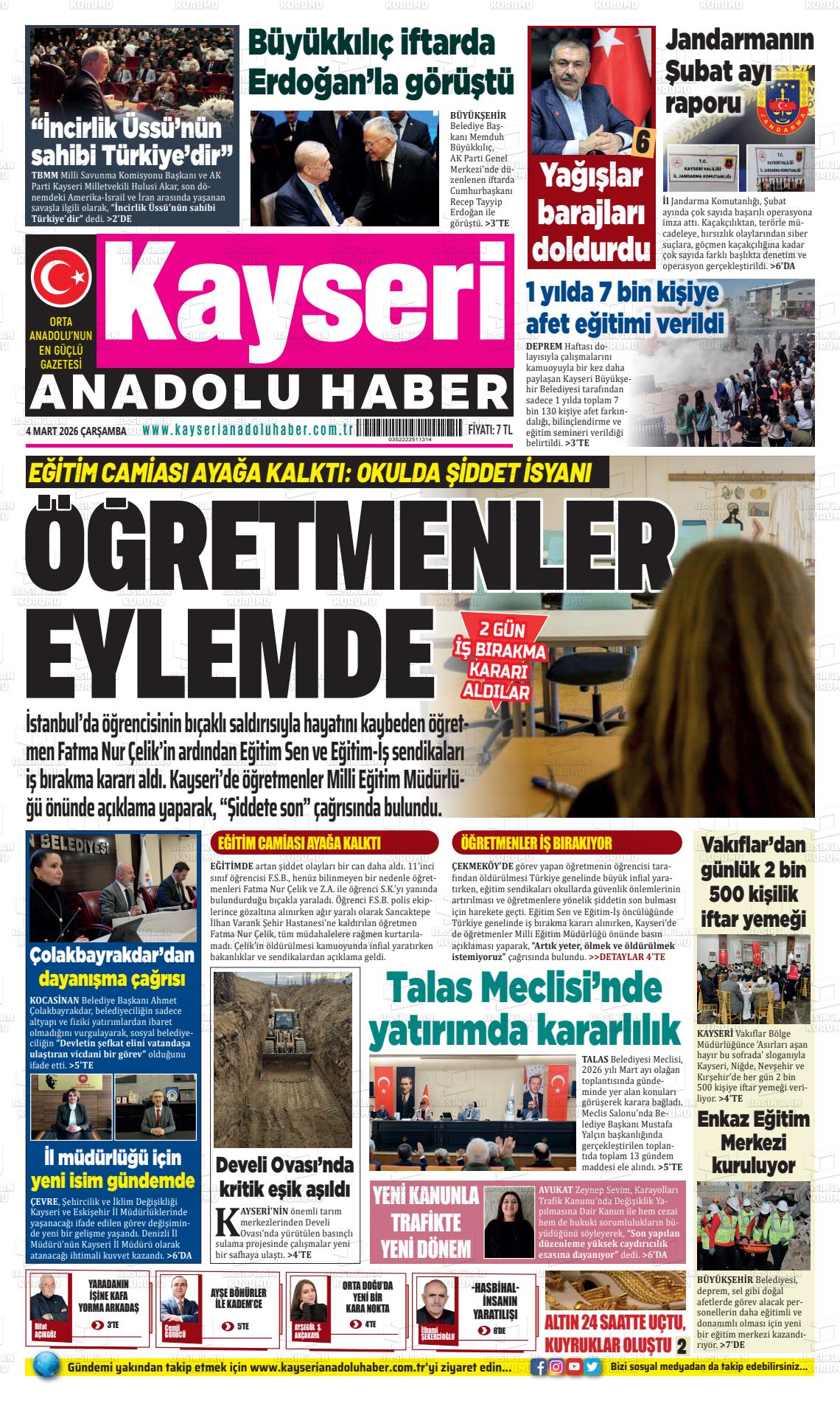 Kayseri Anadoluhaber 04.03.2026