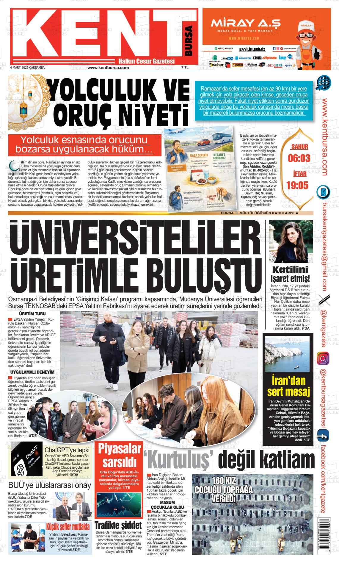 Bursa Kent 04.03.2026