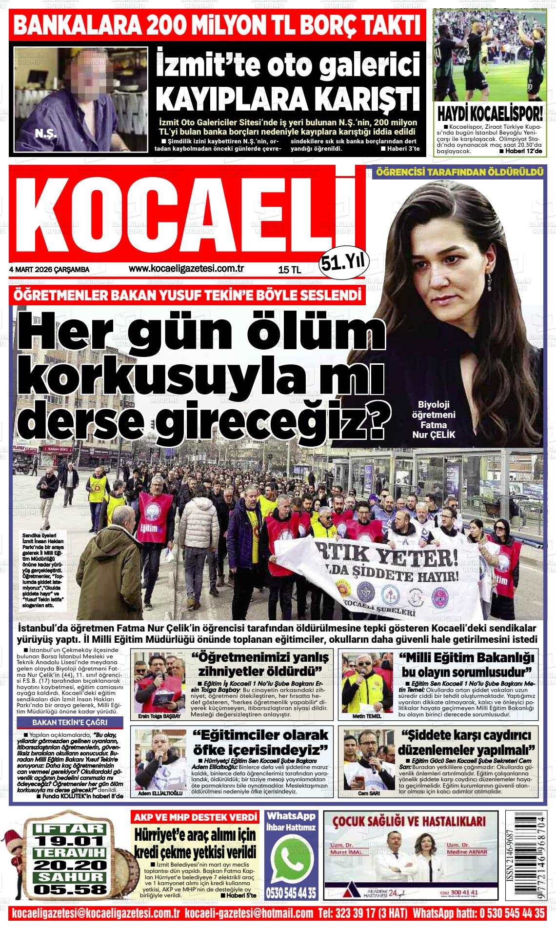 Kocaeli 04.03.2026