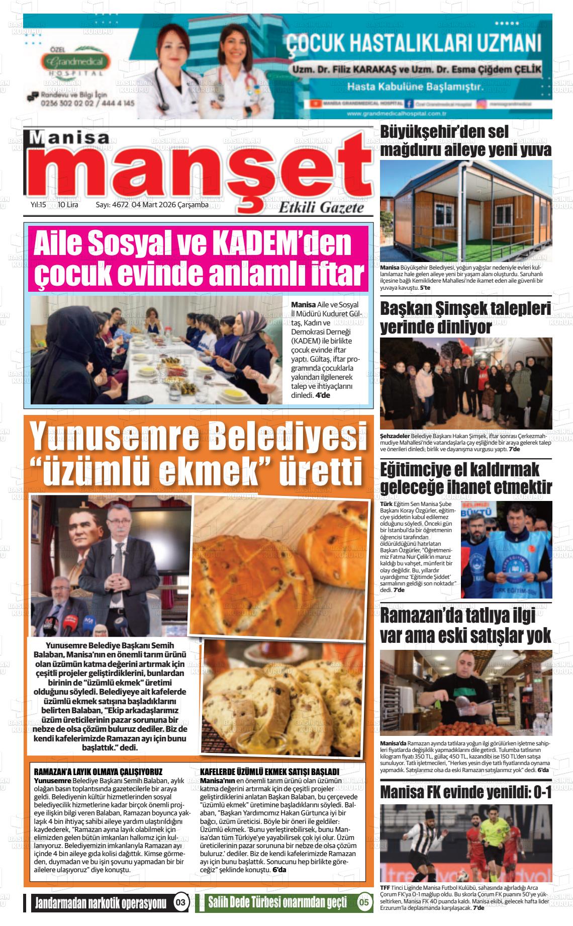 Manisa Manset 04.03.2026