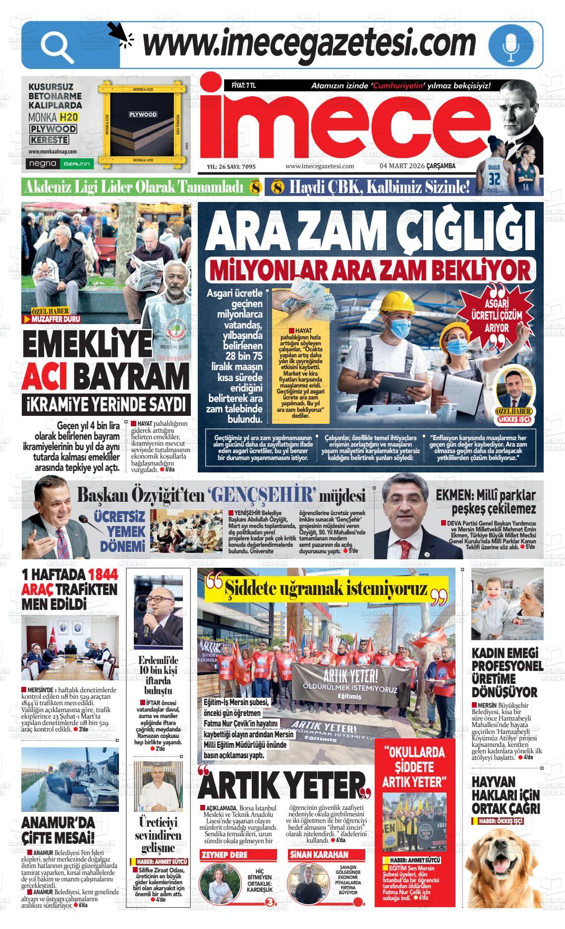 Mersin Imece 04.03.2026