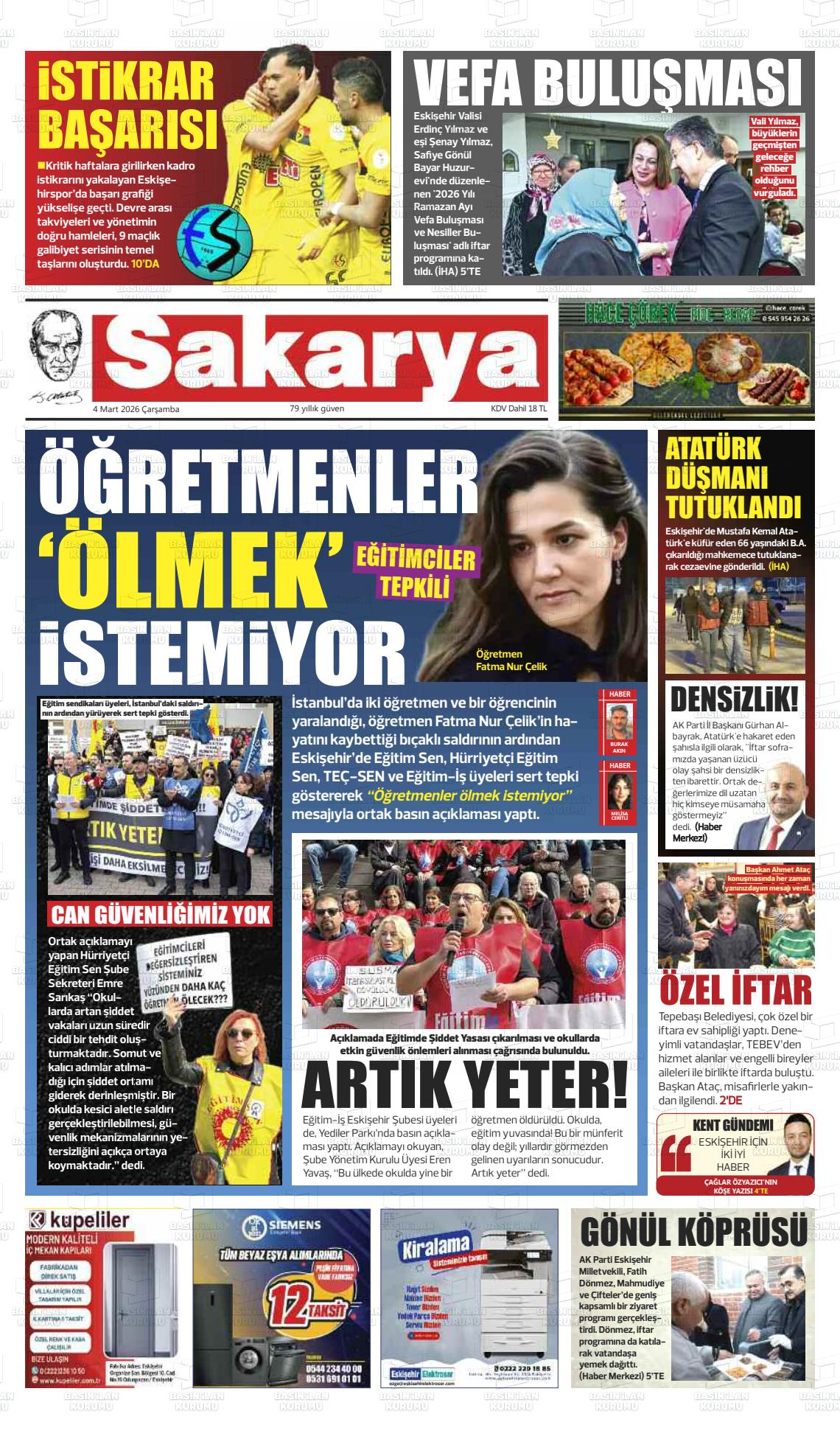Eskisehir Sakarya 04.03.2026