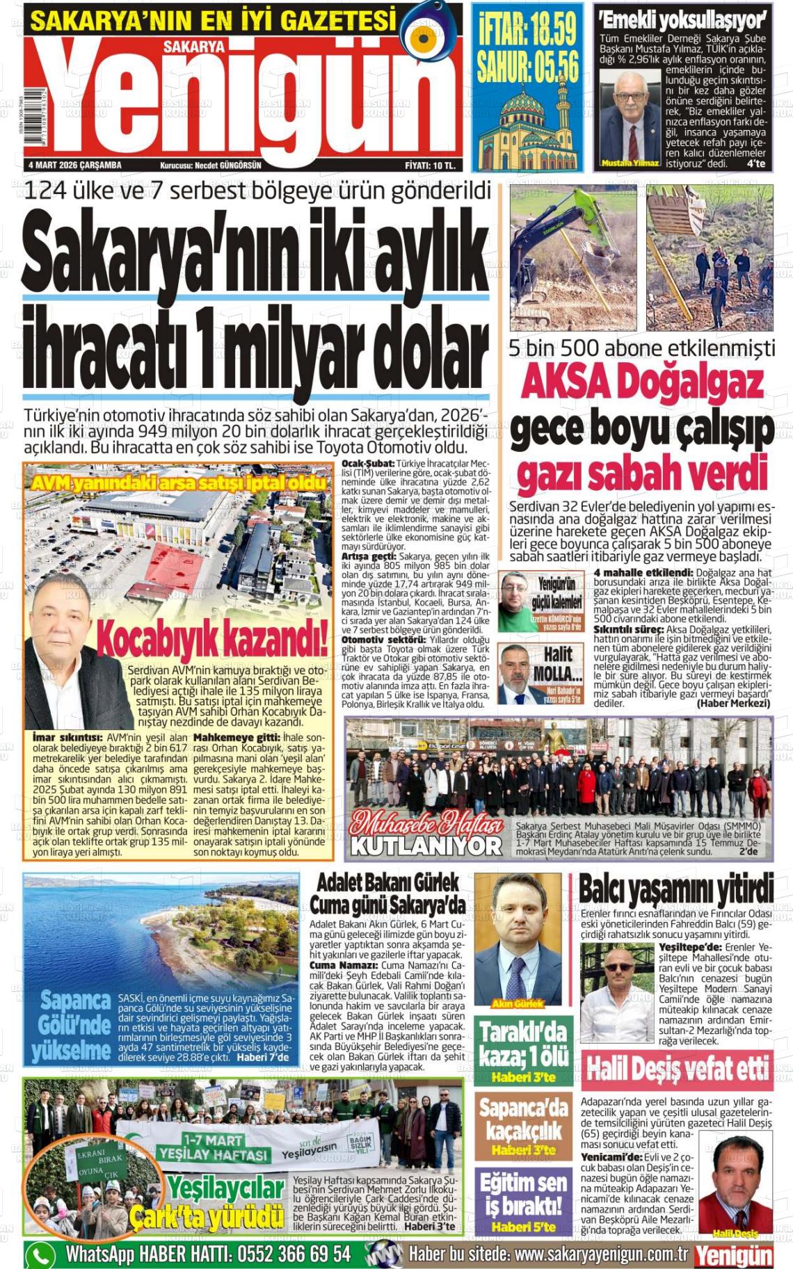 Sakarya Yenigun 04.03.2026