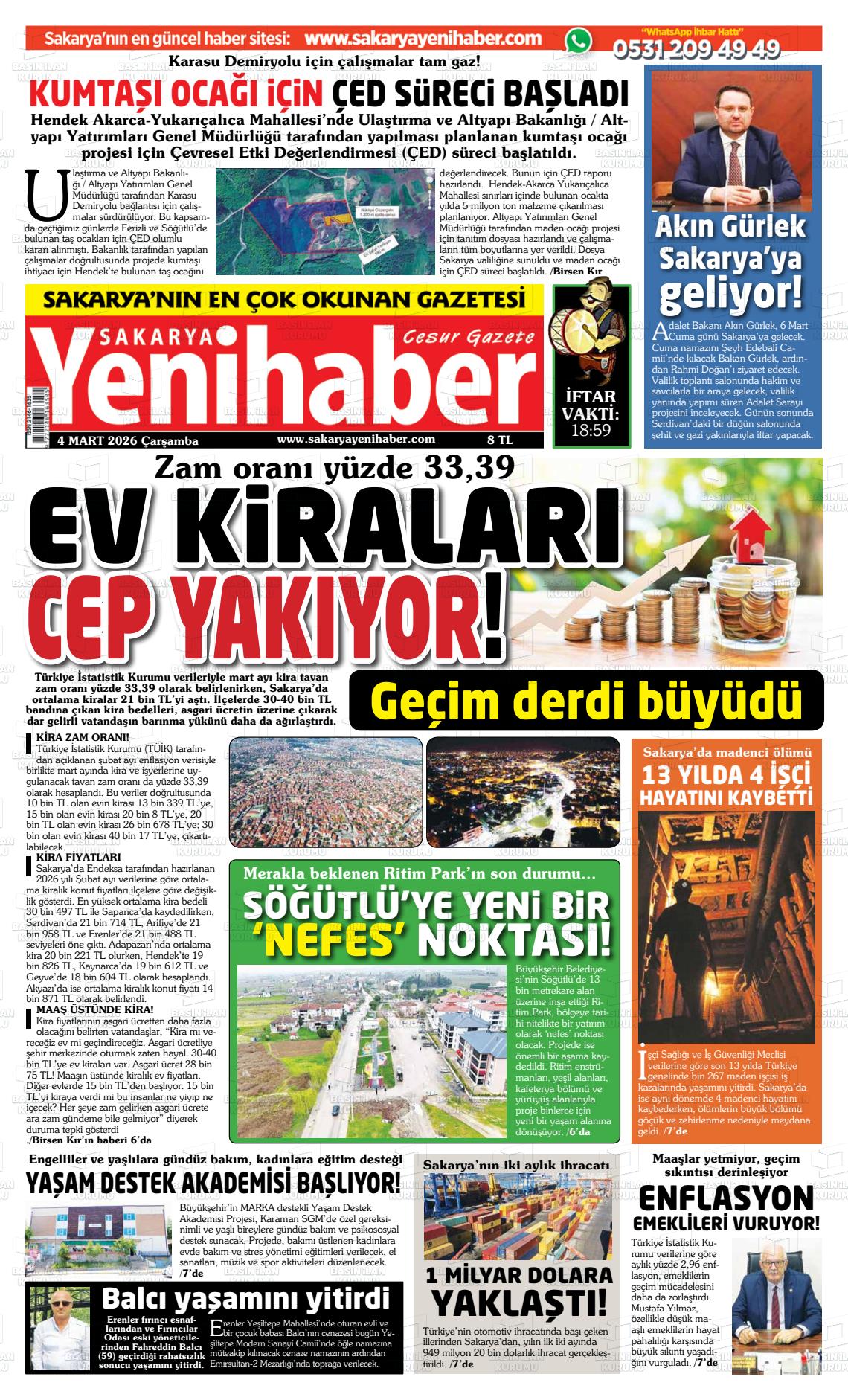 Sakarya Yenihaber 04.03.2026