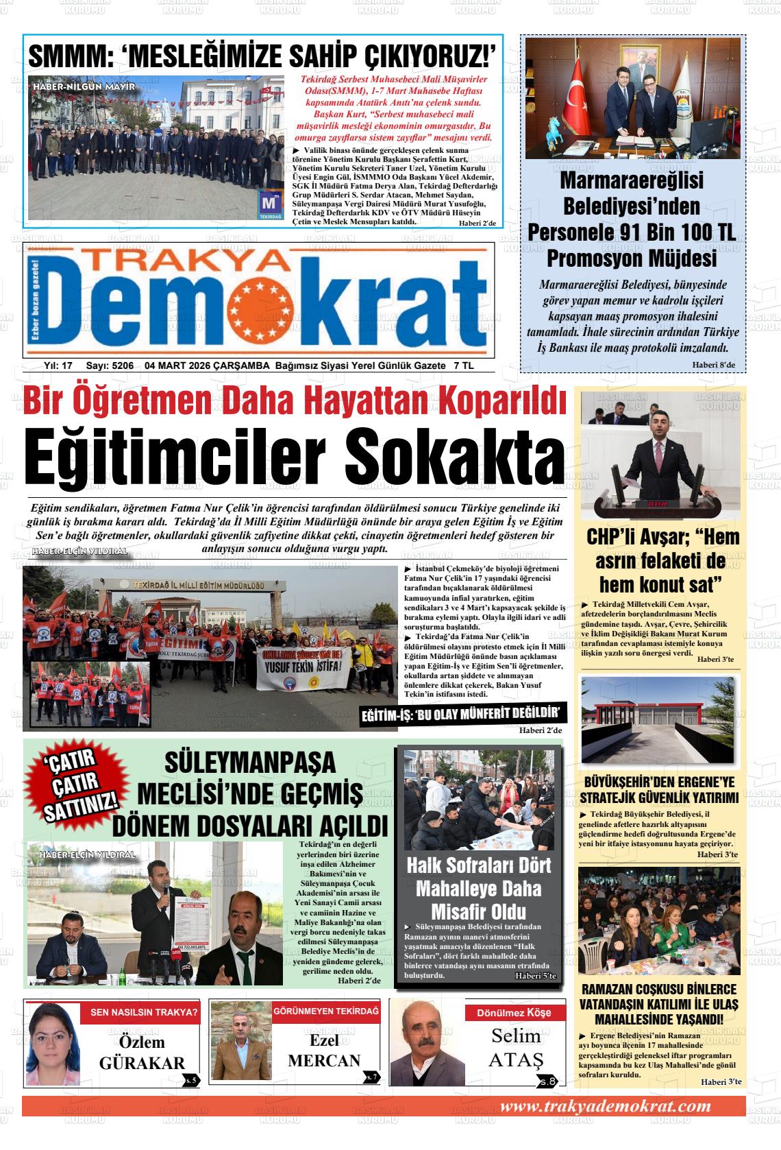 Tekirdag Trakyademokrat 04.03.2026