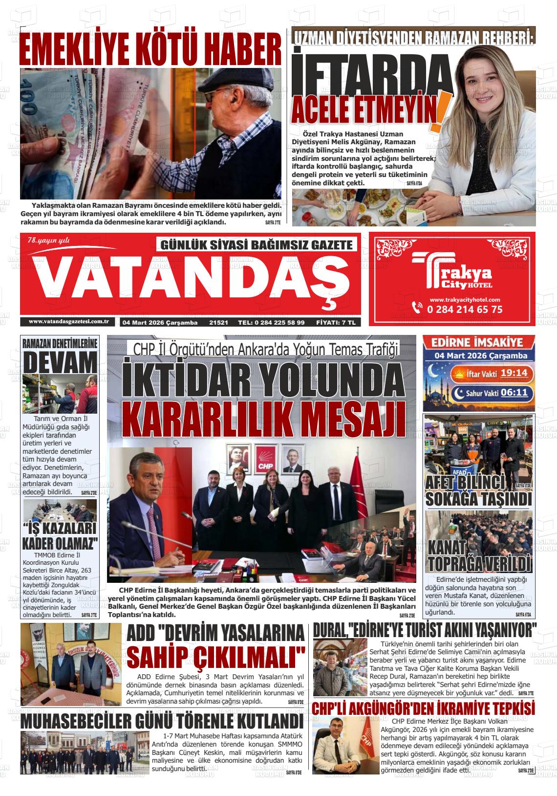 Edirne Vatandas 04.03.2026