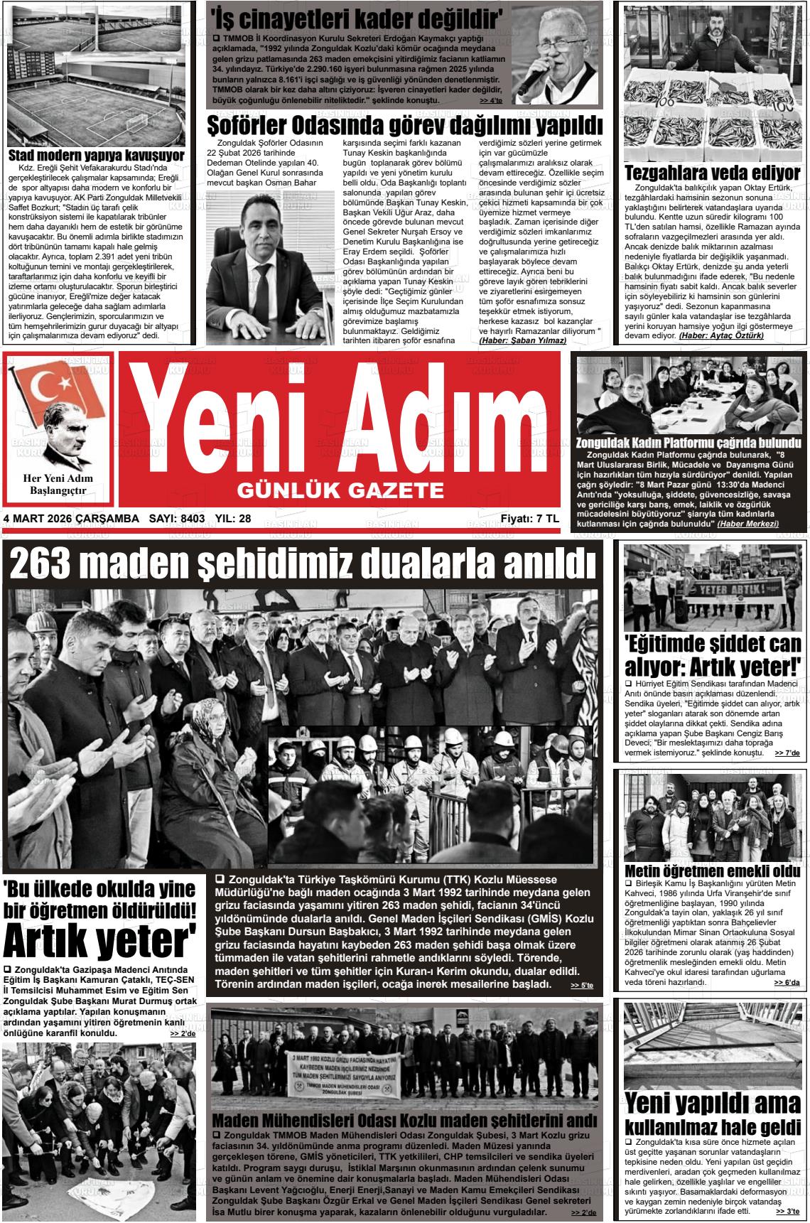 Zonguldak Yeniadim 04.03.2026