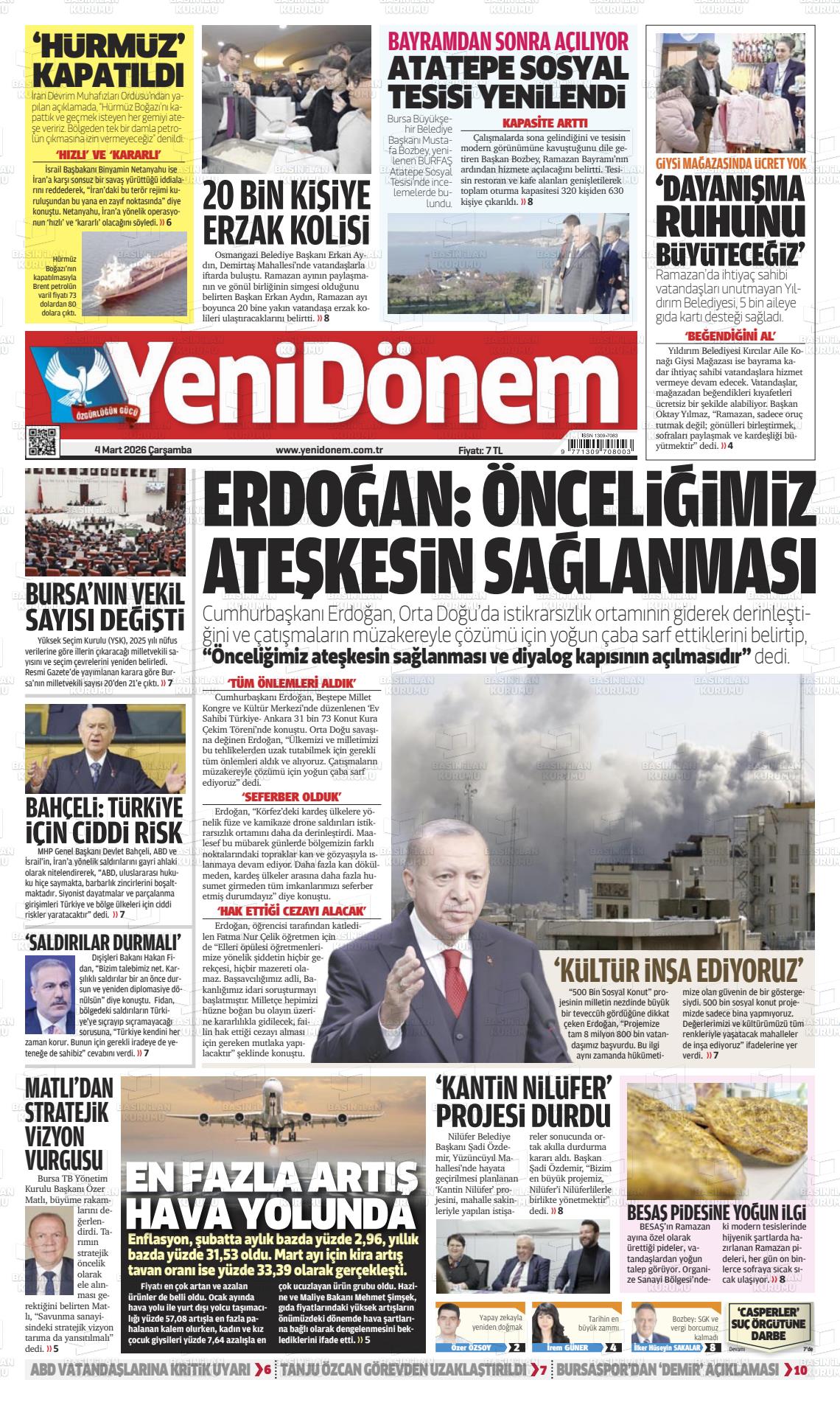 Bursa Yenidonem 04.03.2026