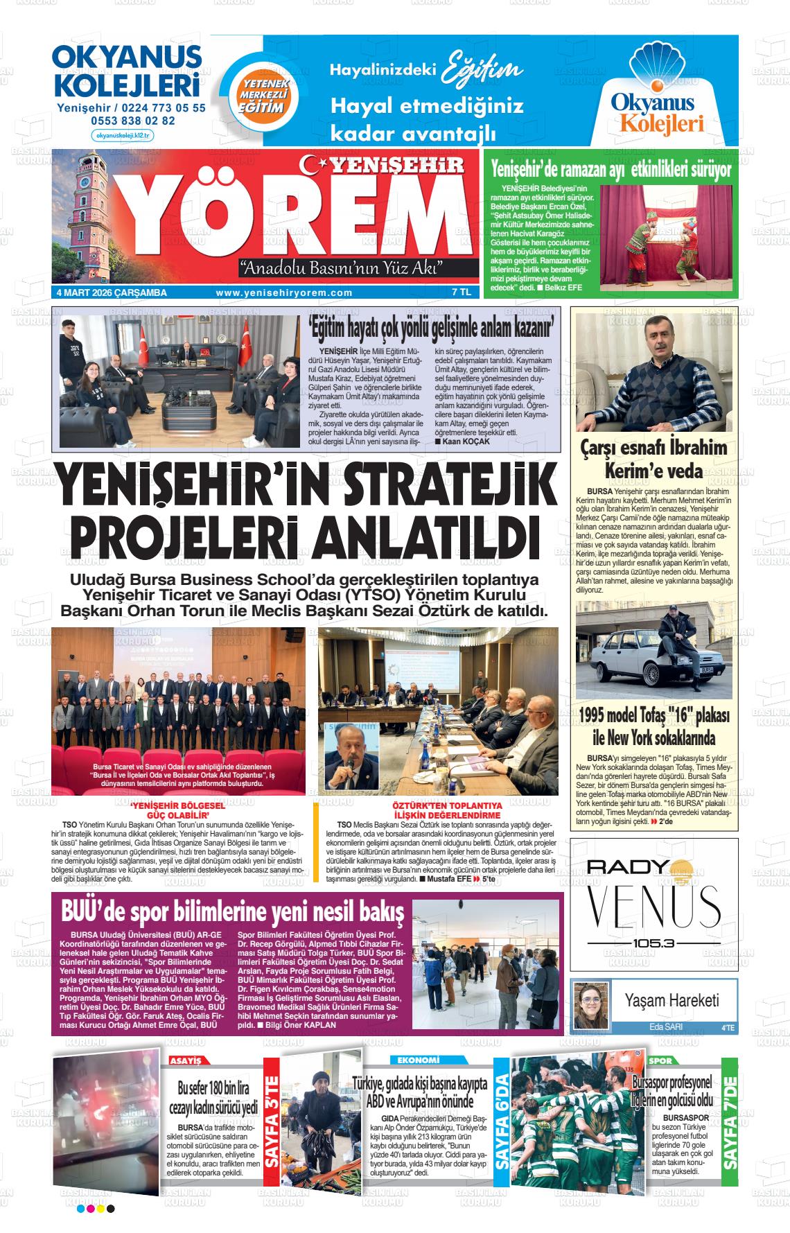 Bursa Yenisehiryorem 04.03.2026