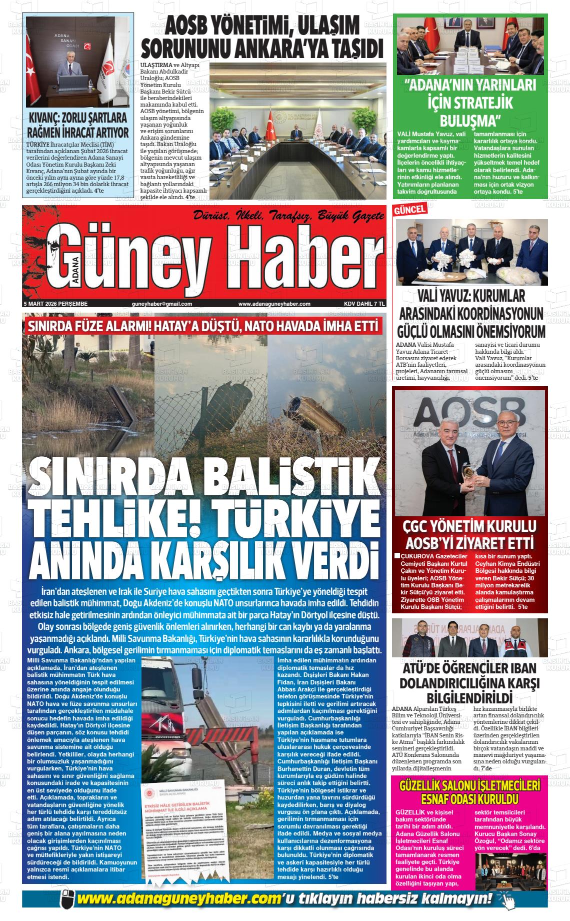 Adana Guneyhaber 05.03.2026