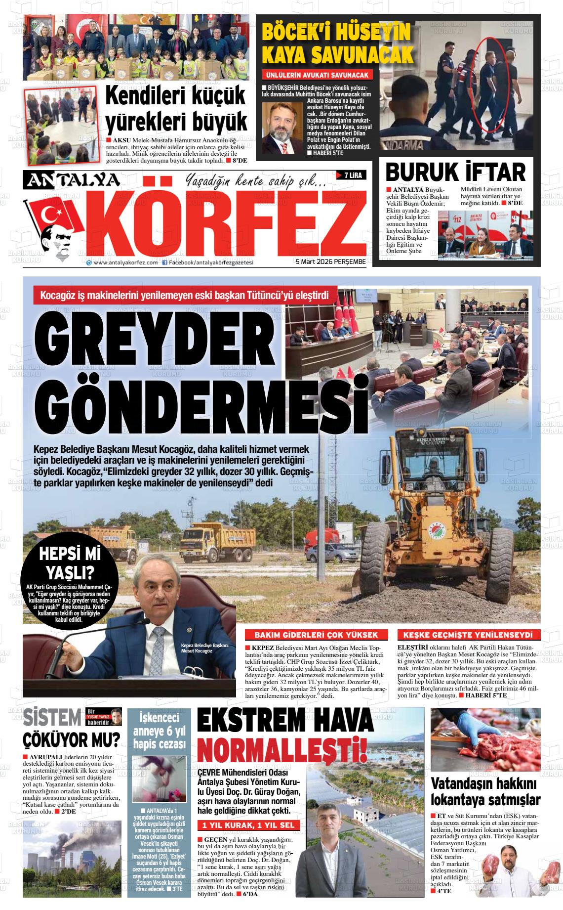 Antalya Korfez 05.03.2026