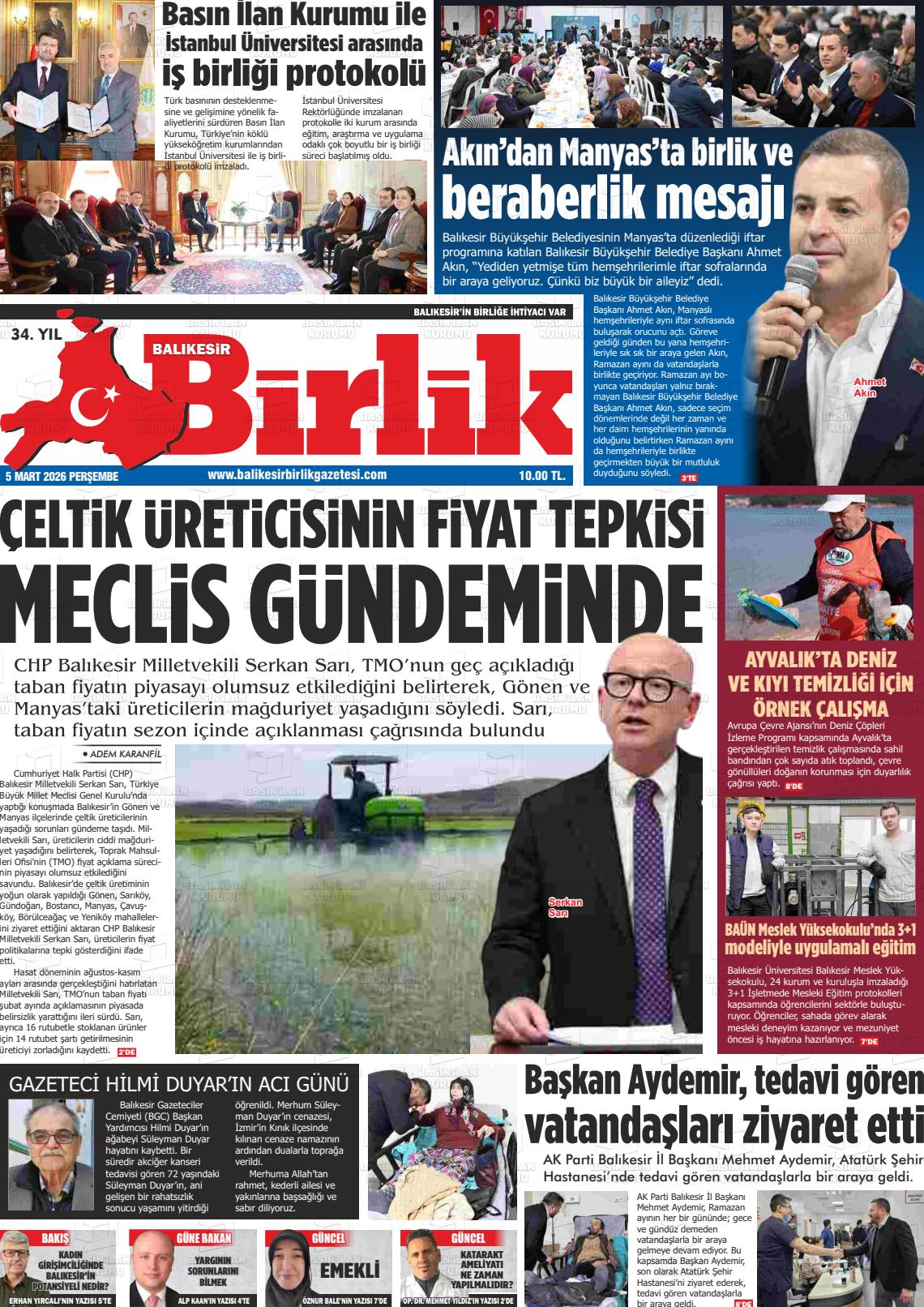 Balikesir Birlik 05.03.2026