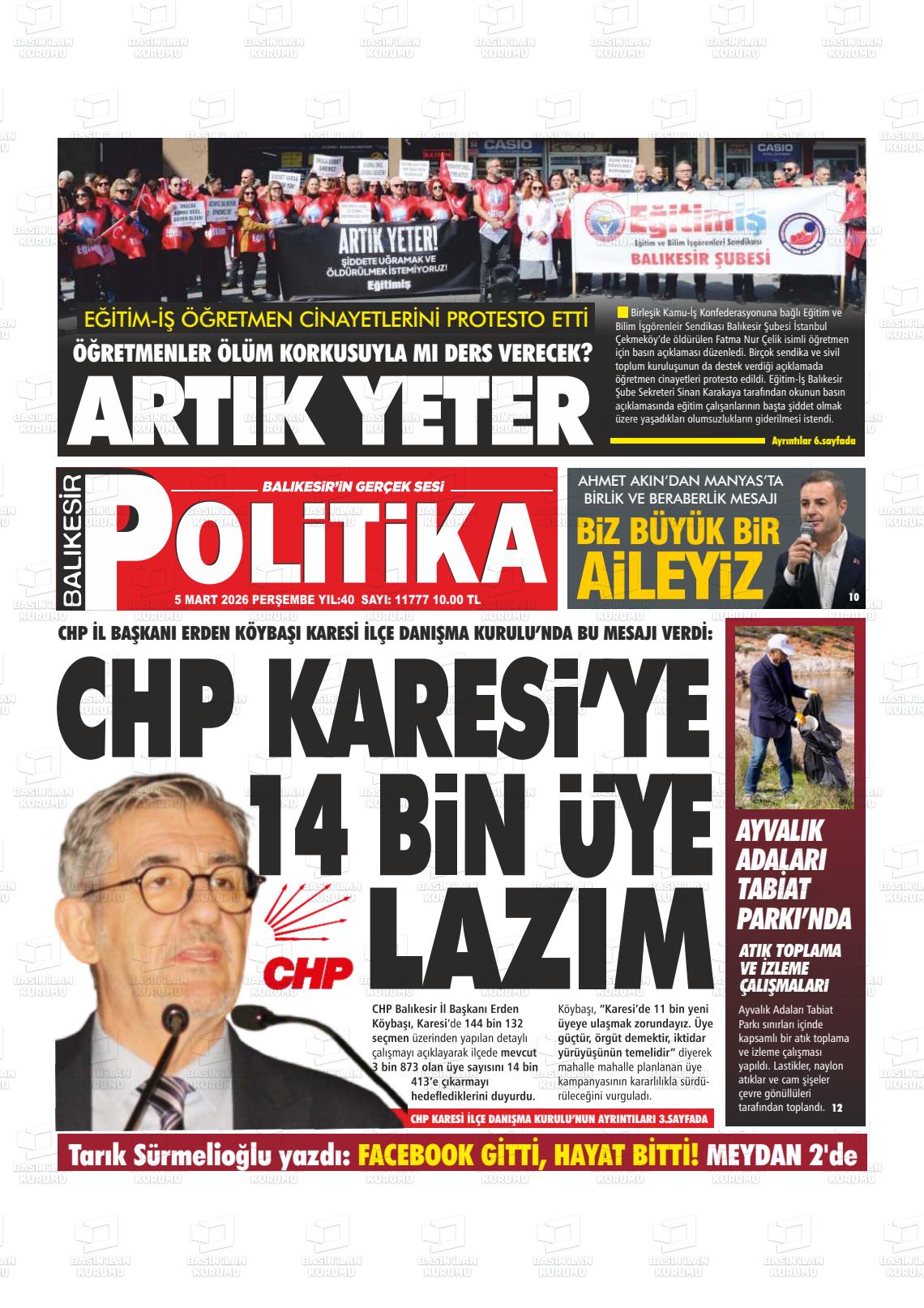 Balikesir Politika 05.03.2026