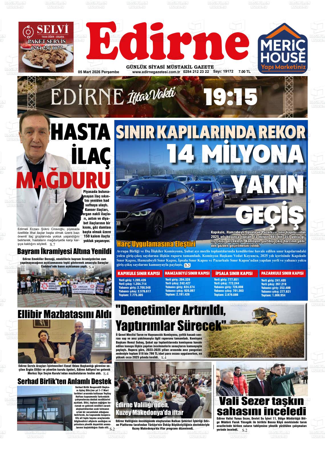 Edirne 05.03.2026