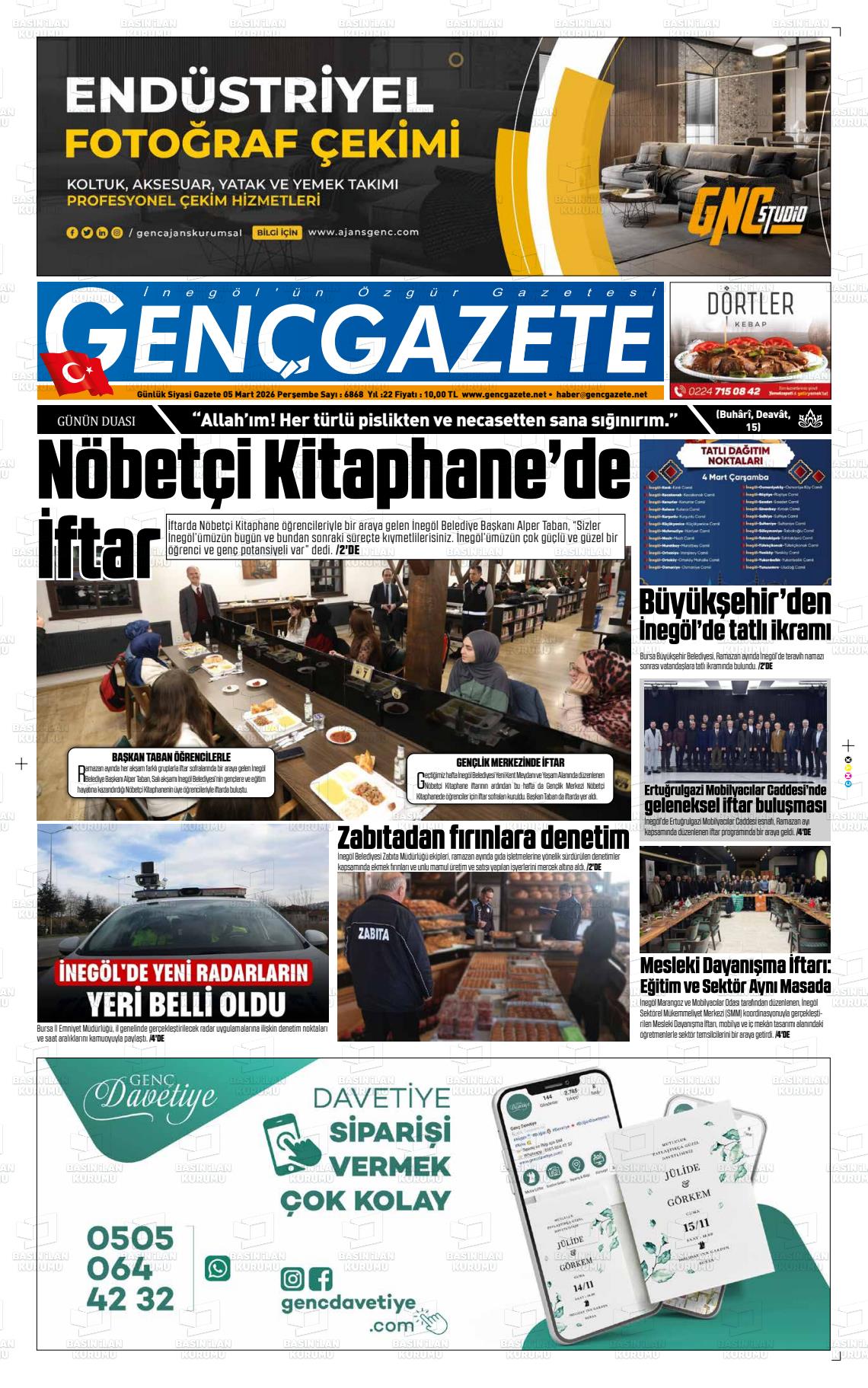 Bursa Gencgazete 05.03.2026