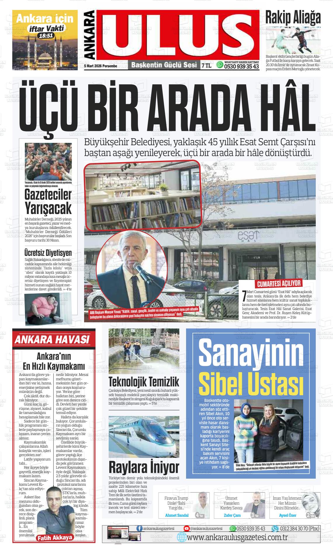 Ankara Habervaktim 05.03.2026