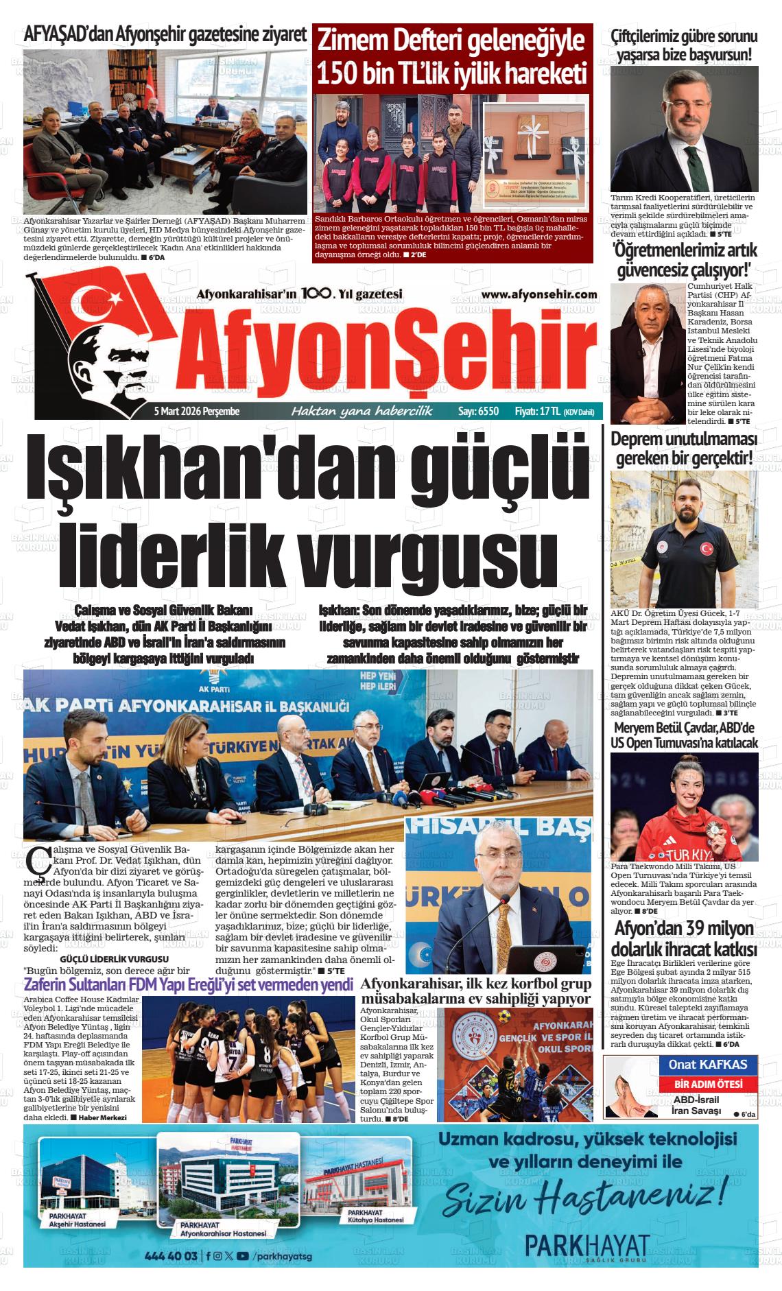 Afyonkarahisar Hisar 05.03.2026
