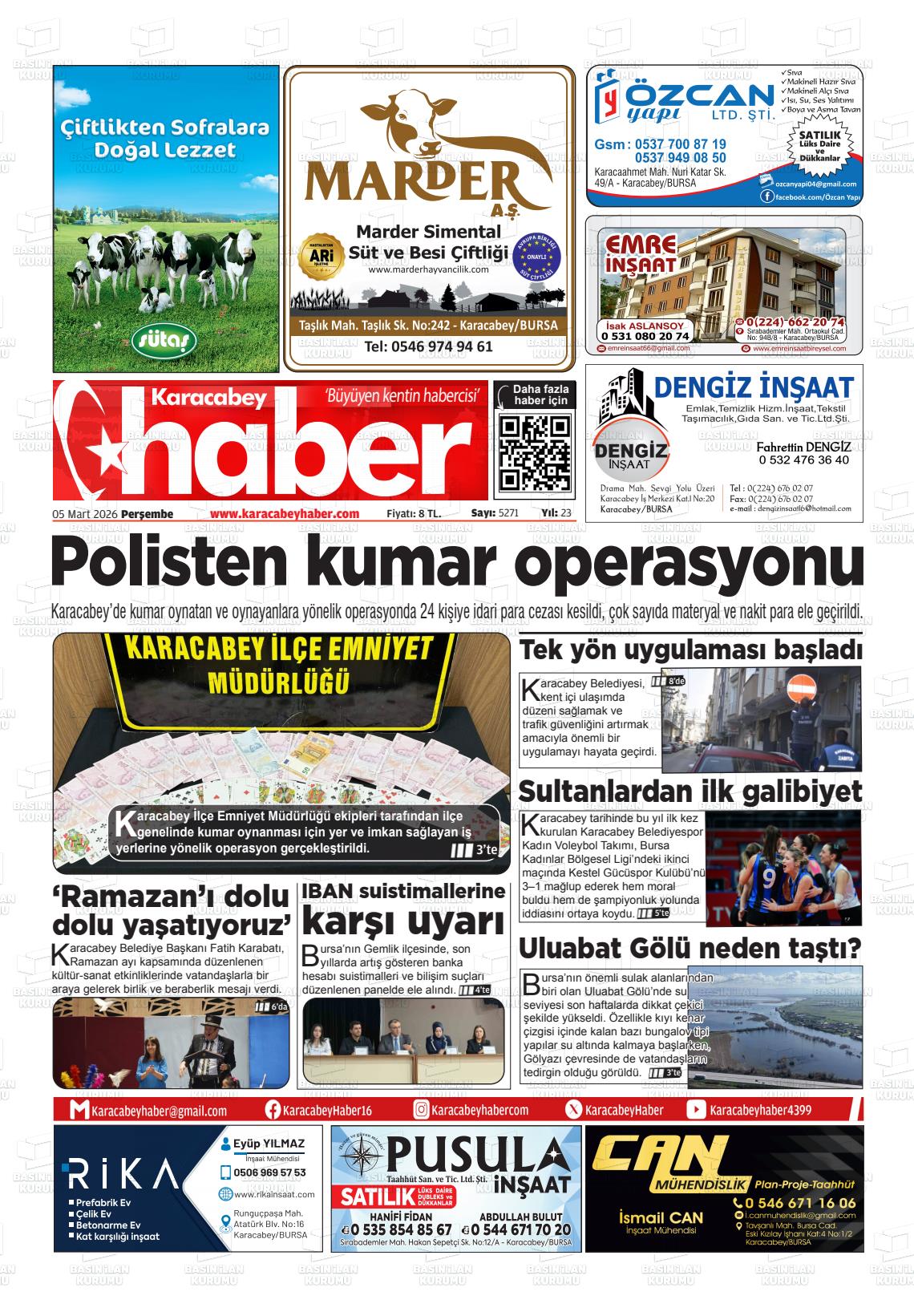 Bursa Karacabeyhaber 05.03.2026