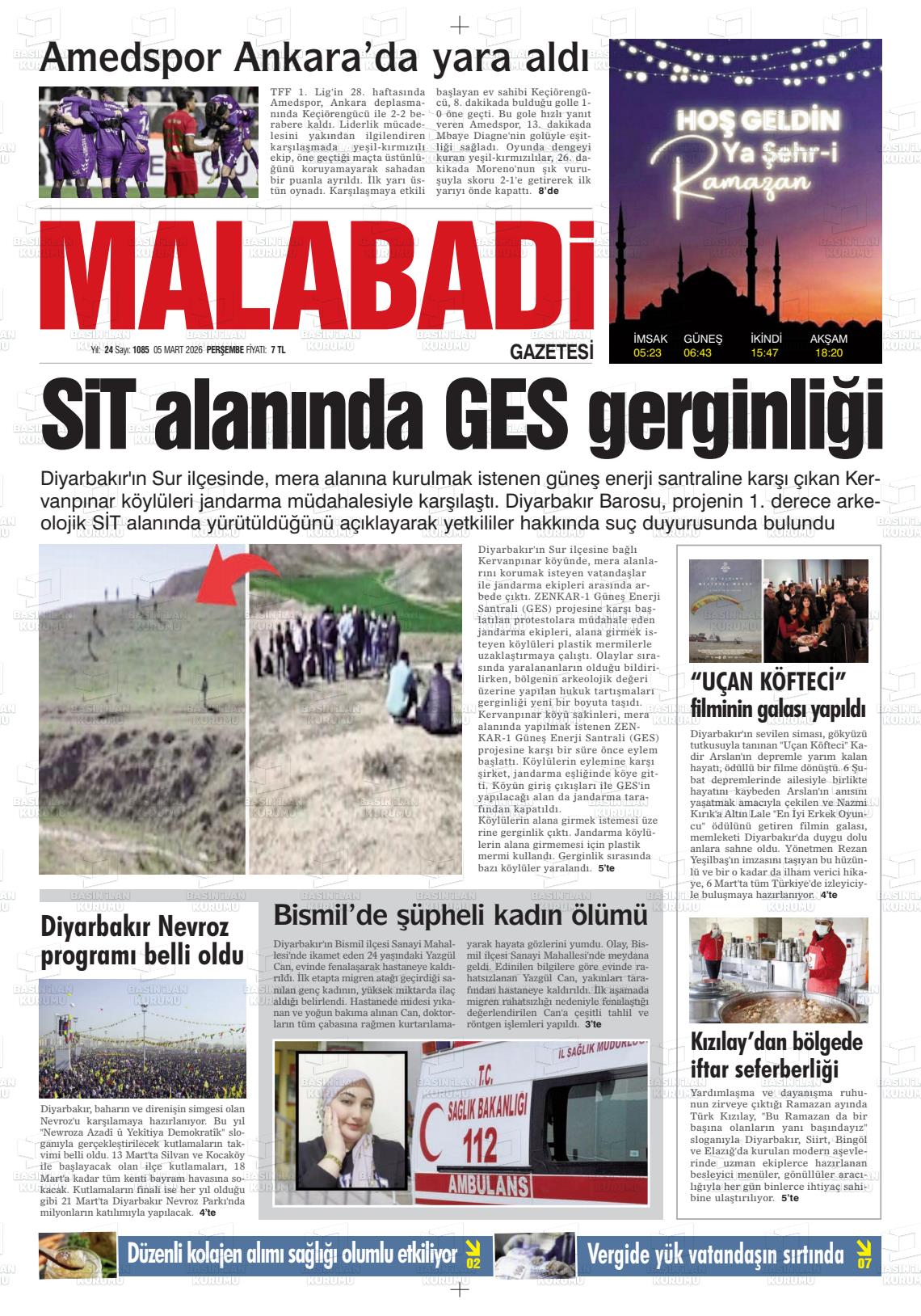 Diyarbakir Mezopotamya 05.03.2026