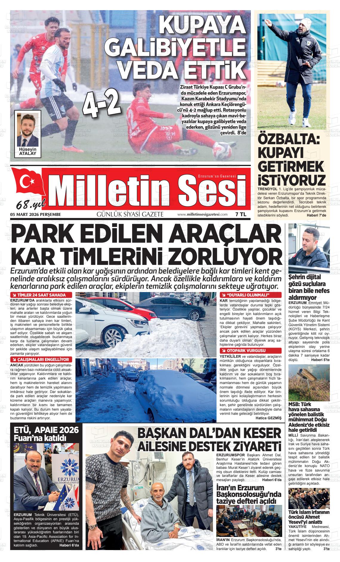 Erzurum Milletinsesi 05.03.2026