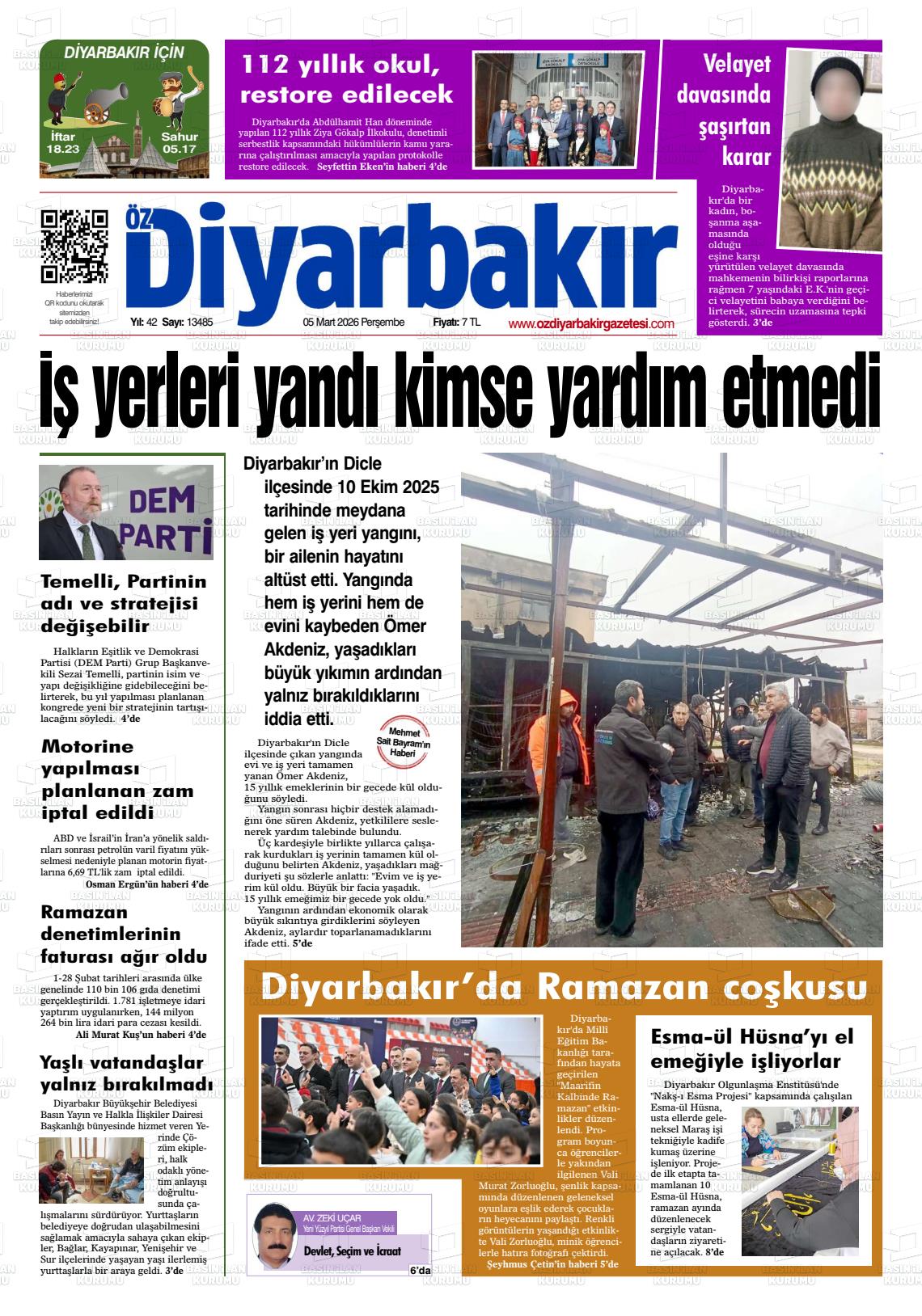 Diyarbakir Oz 05.03.2026