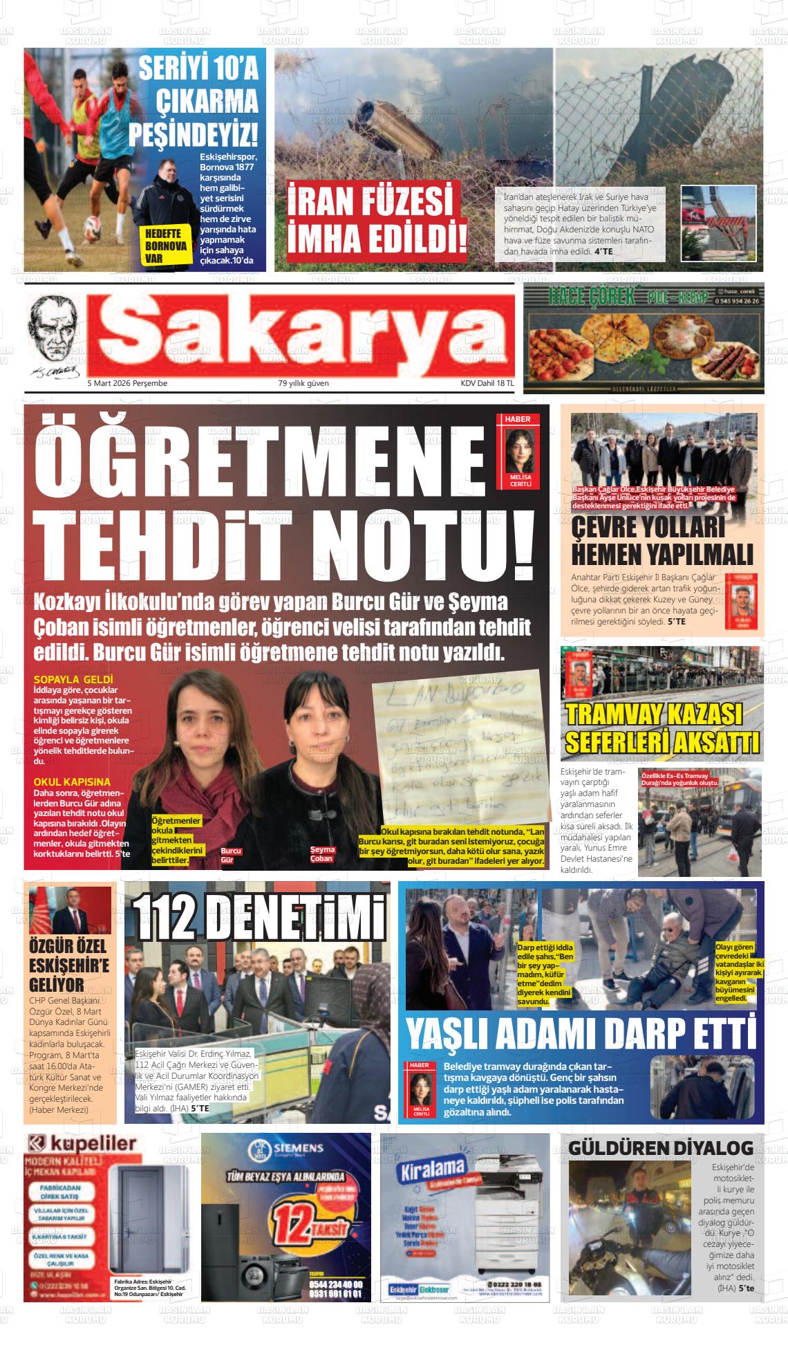Eskisehir Sakarya 05.03.2026