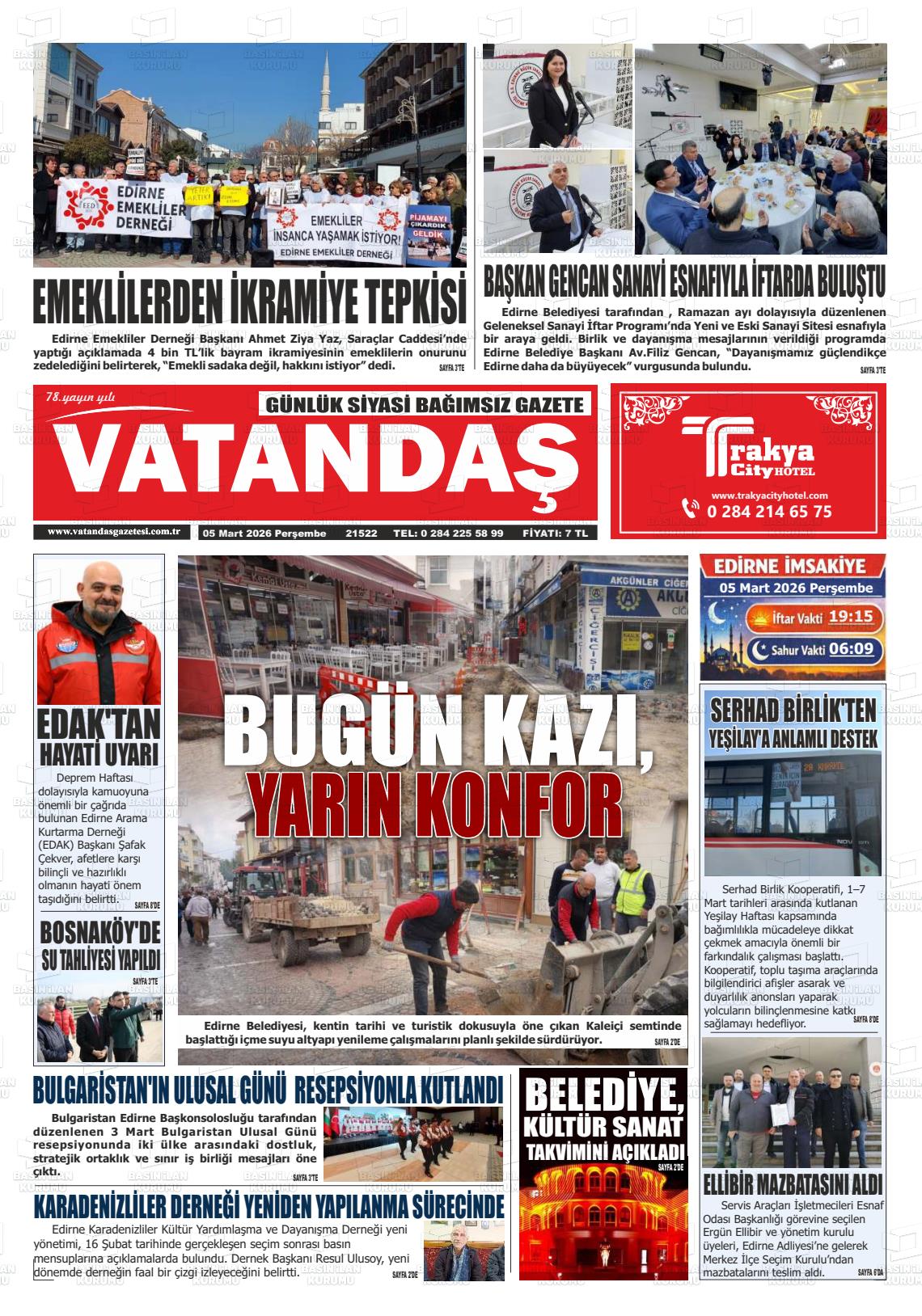 Edirne Vatandas 05.03.2026