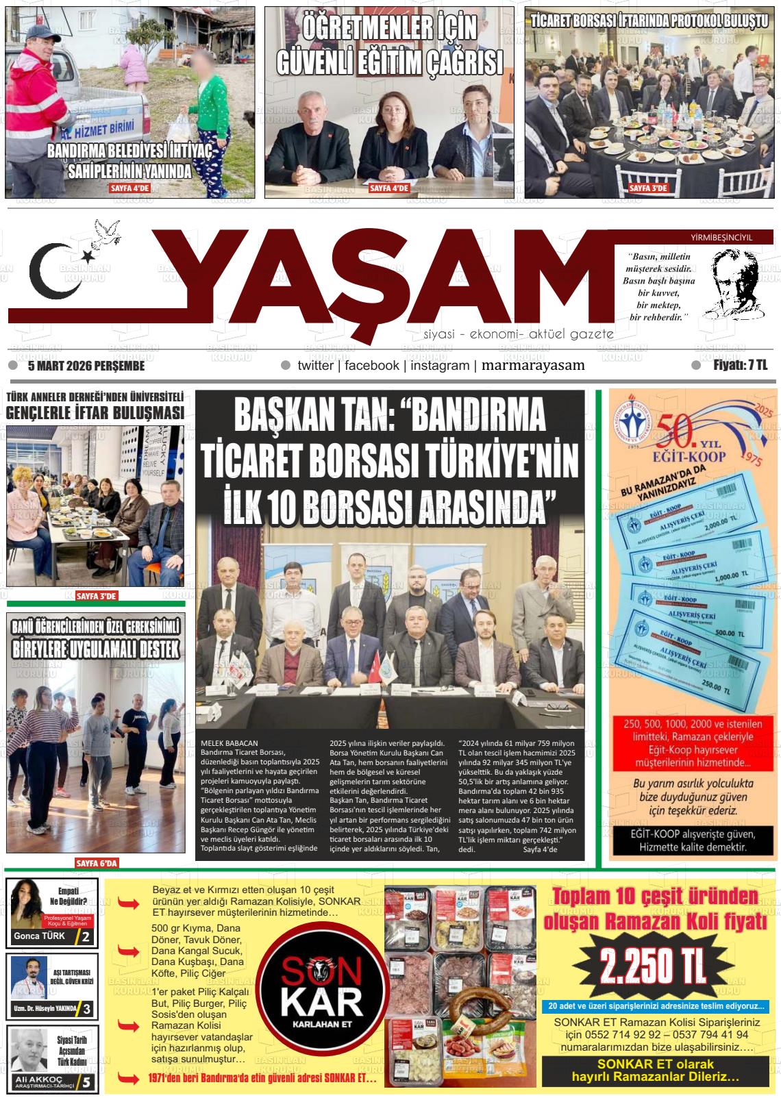 Canakkale Yasam 05.03.2026