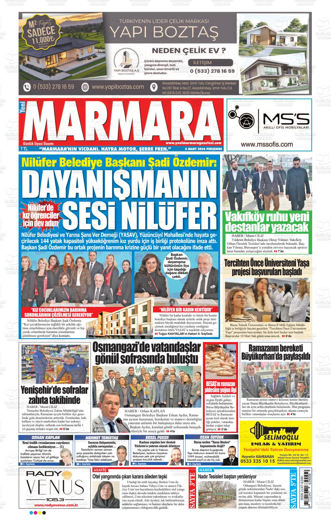 Bursa Yenimarmara 05.03.2026