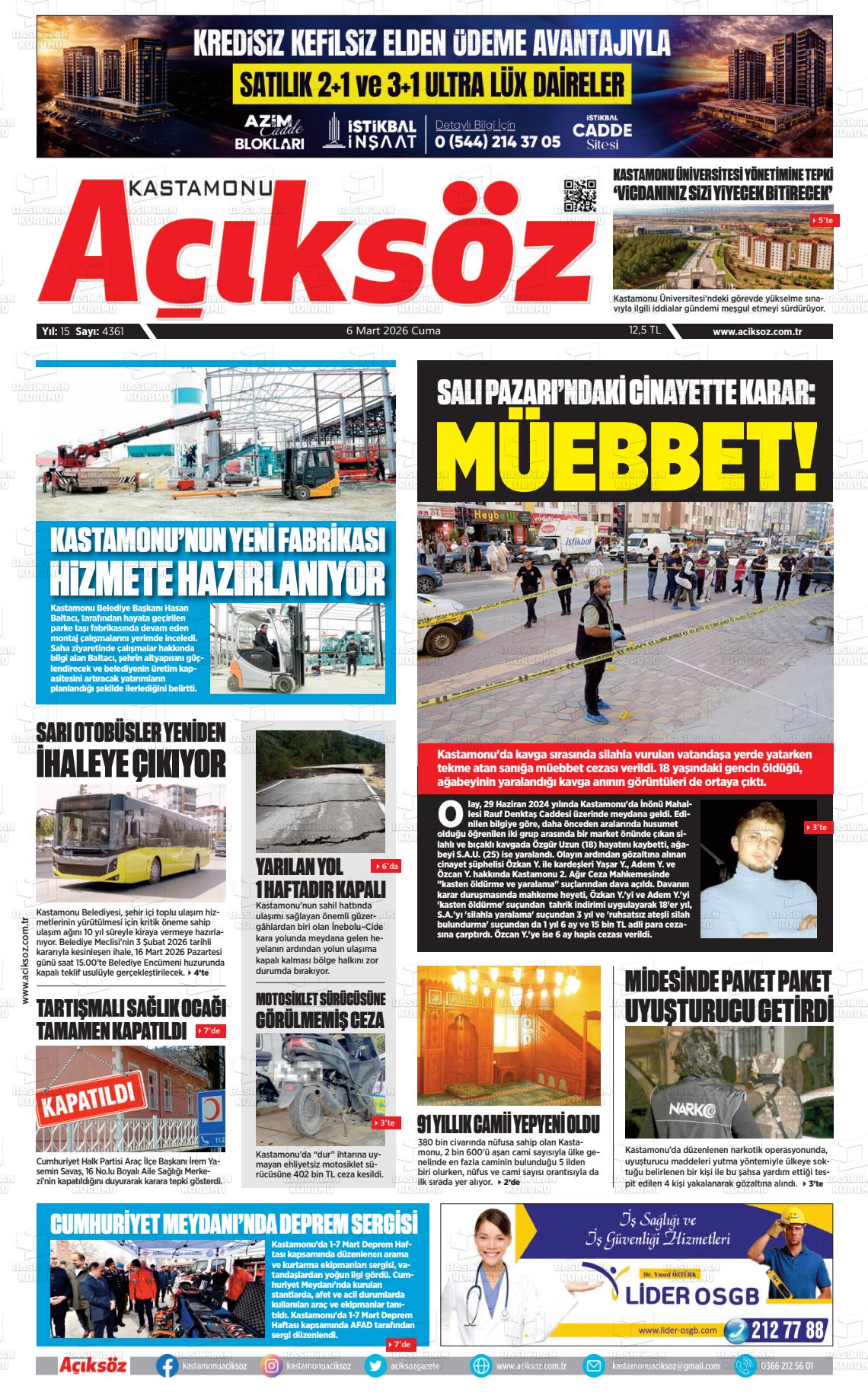 Kastamonu Aciksoz 06.03.2026