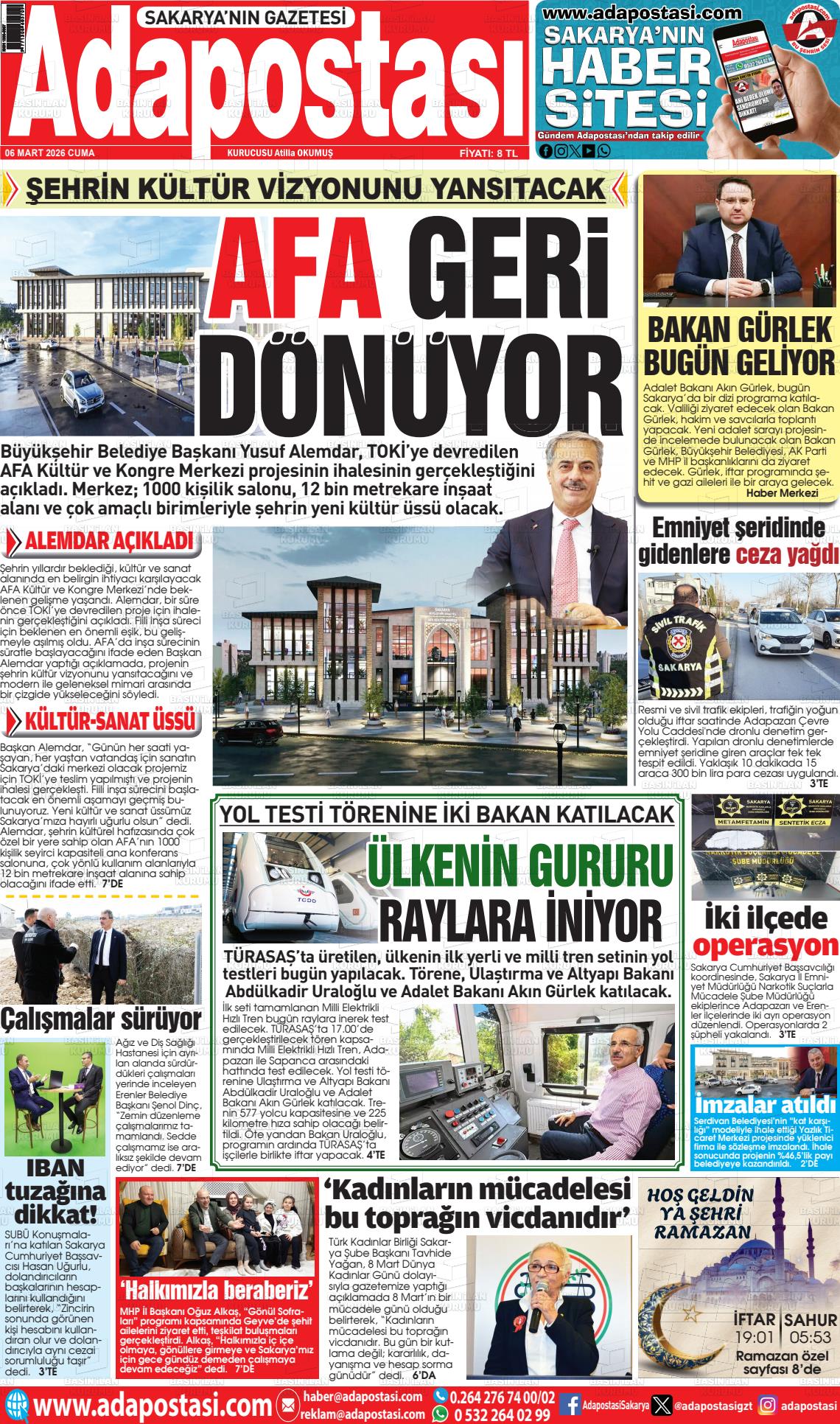Sakarya Adapostasi 06.03.2026