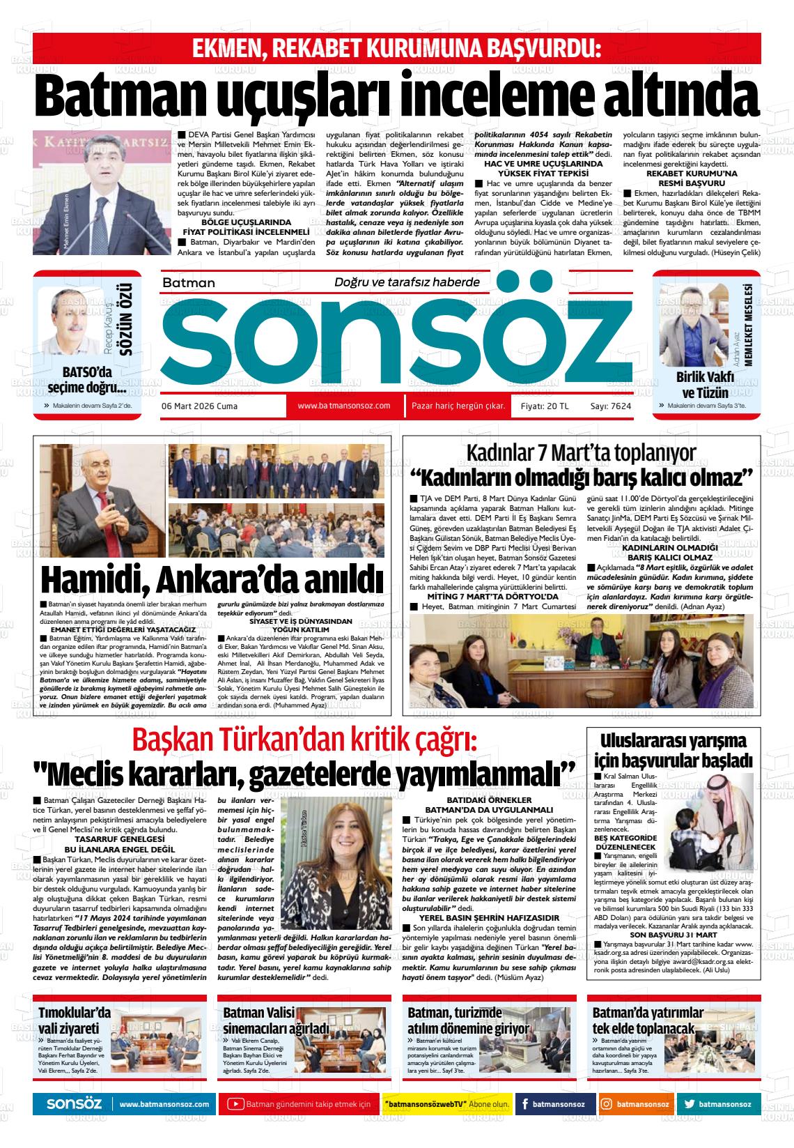 Batman Sonsoz 06.03.2026