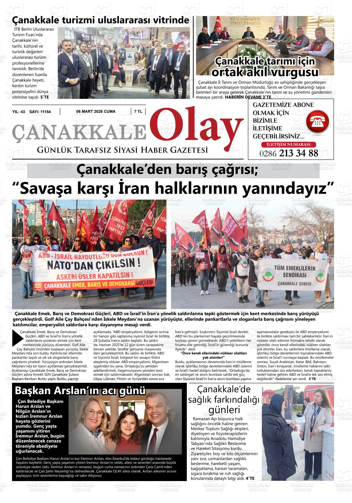 Canakkale Olay 06.03.2026