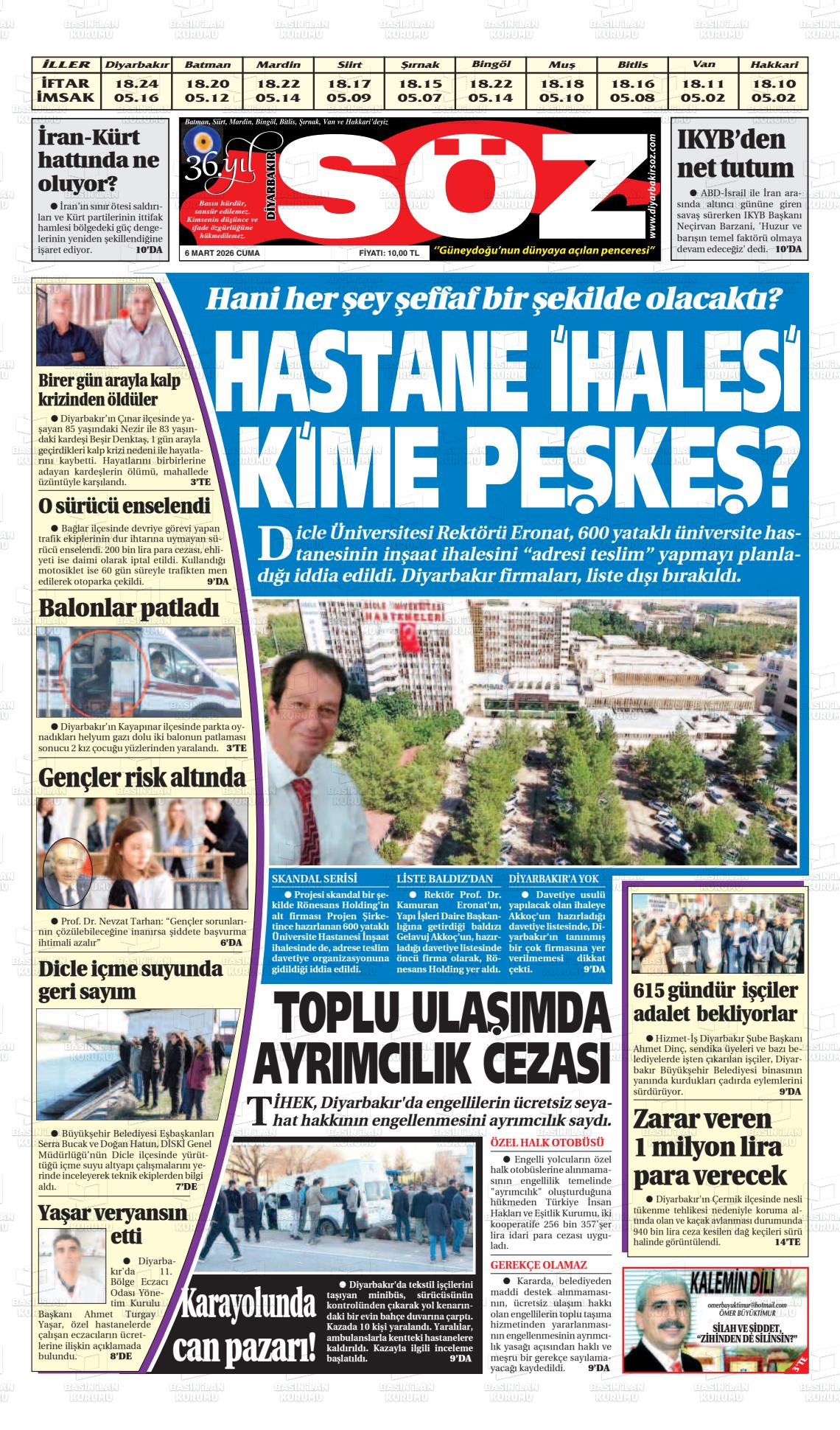Diyarbakir Soz 06.03.2026