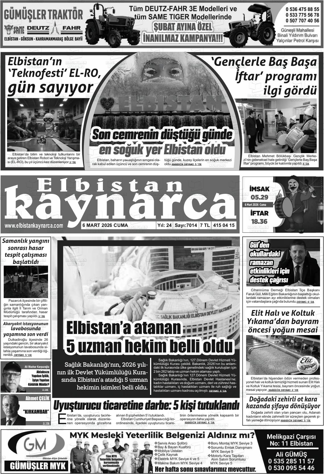 Kahramanmaras Elbistankaynarca 06.03.2026