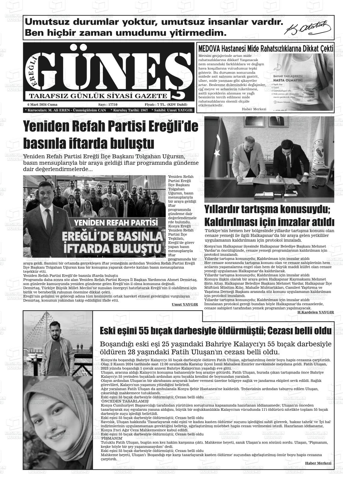 Konya Eregligunes 06.03.2026