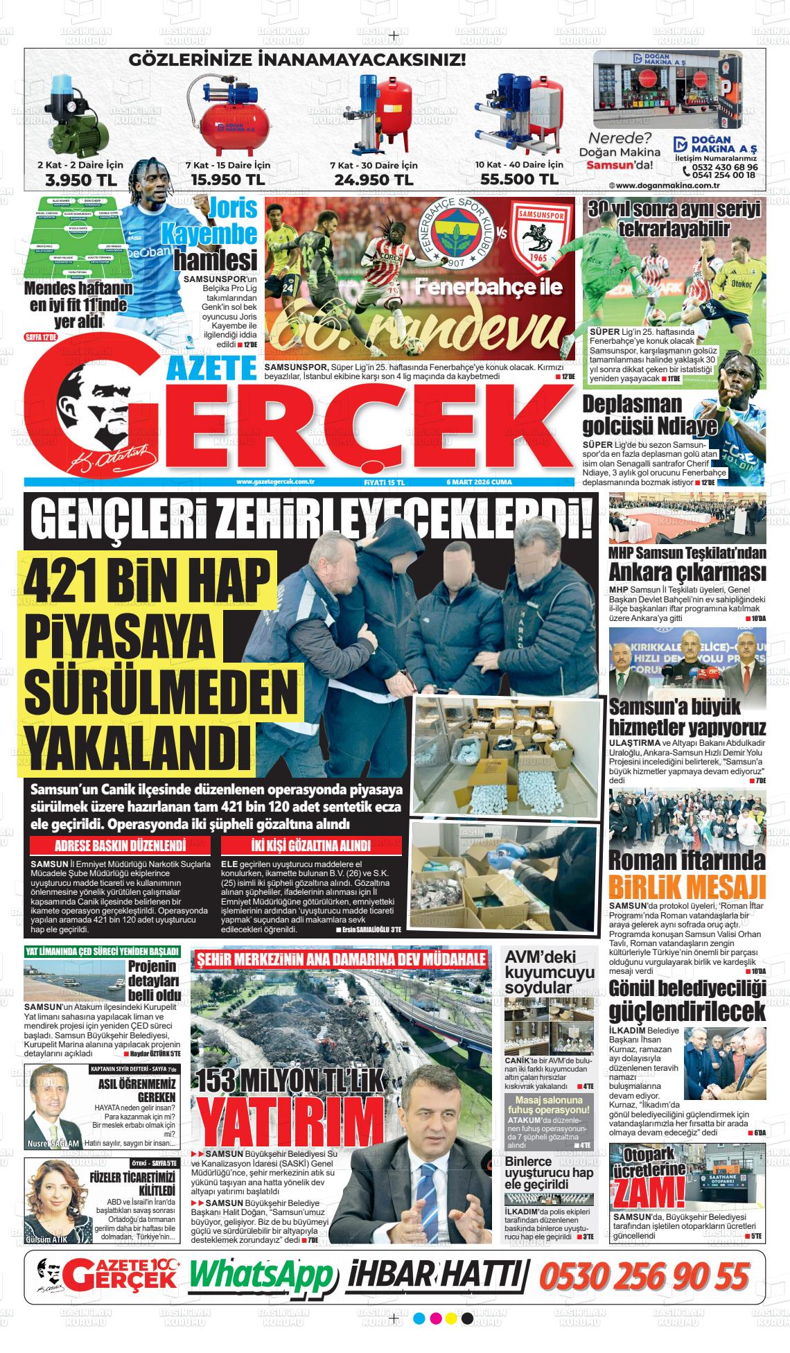 Samsun Gazetegercek 06.03.2026
