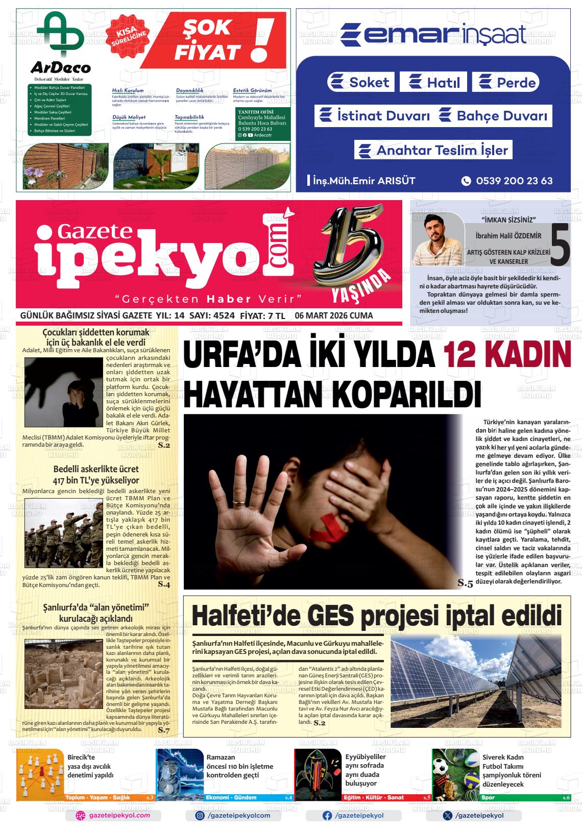 Sanliurfa Gazeteipekyol 06.03.2026