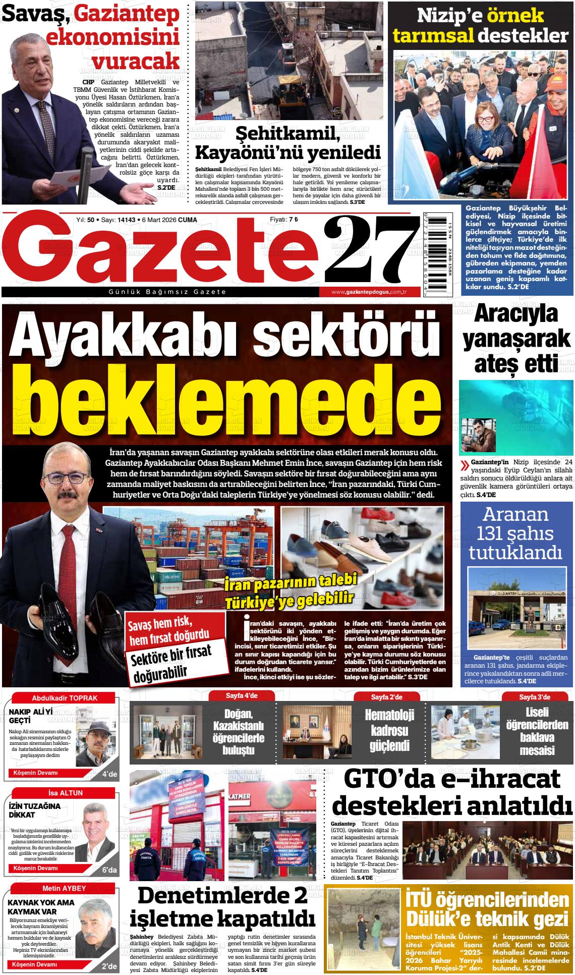 Gaziantep Dogus 06.03.2026