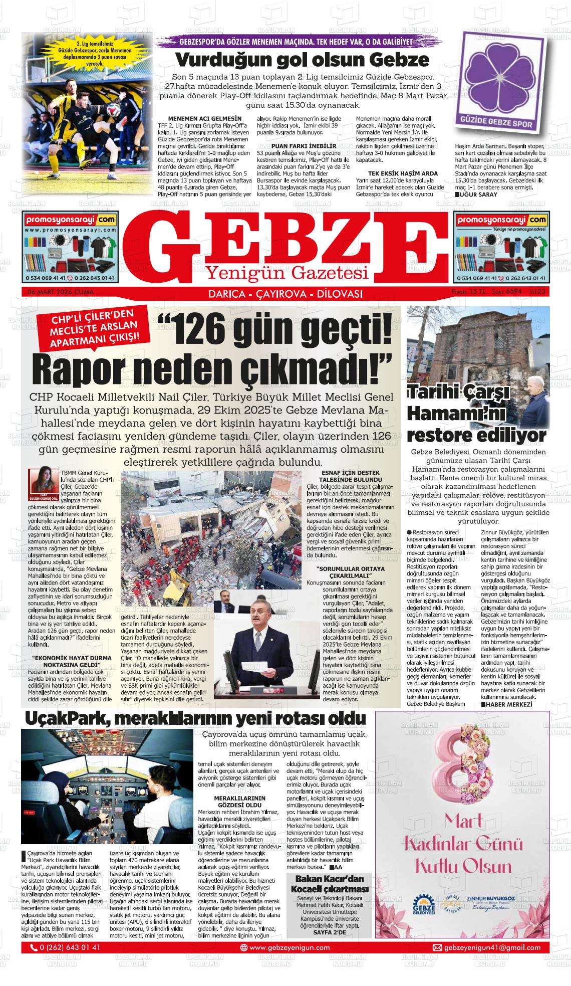 Kocaeli Gebzeyenigun 06.03.2026