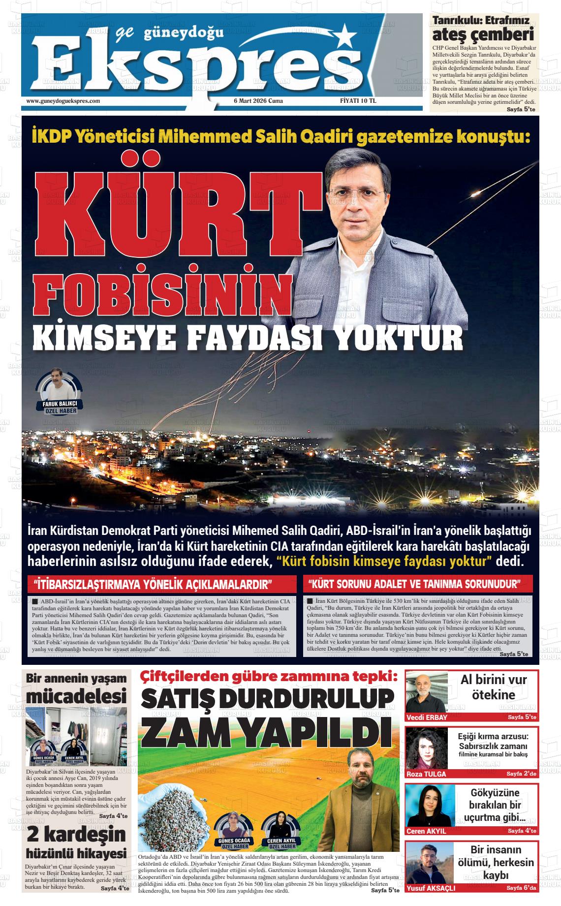 Diyarbakir Geguneydoguekspres 06.03.2026