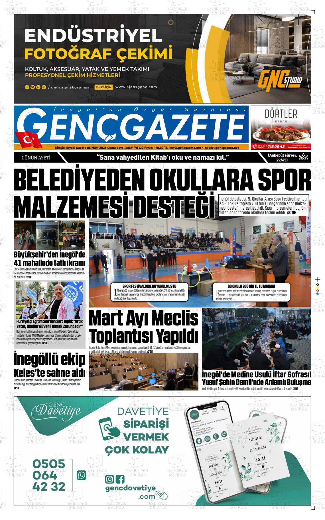 Bursa Gencgazete 06.03.2026