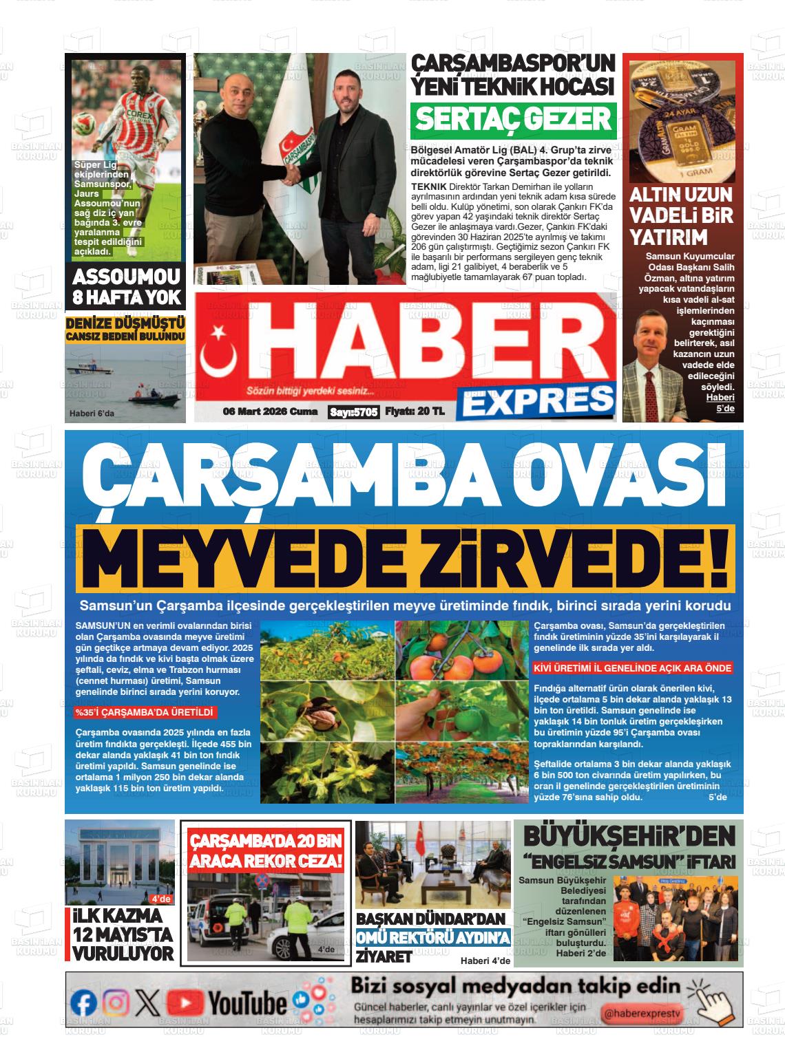 Samsun Haberexpres 06.03.2026