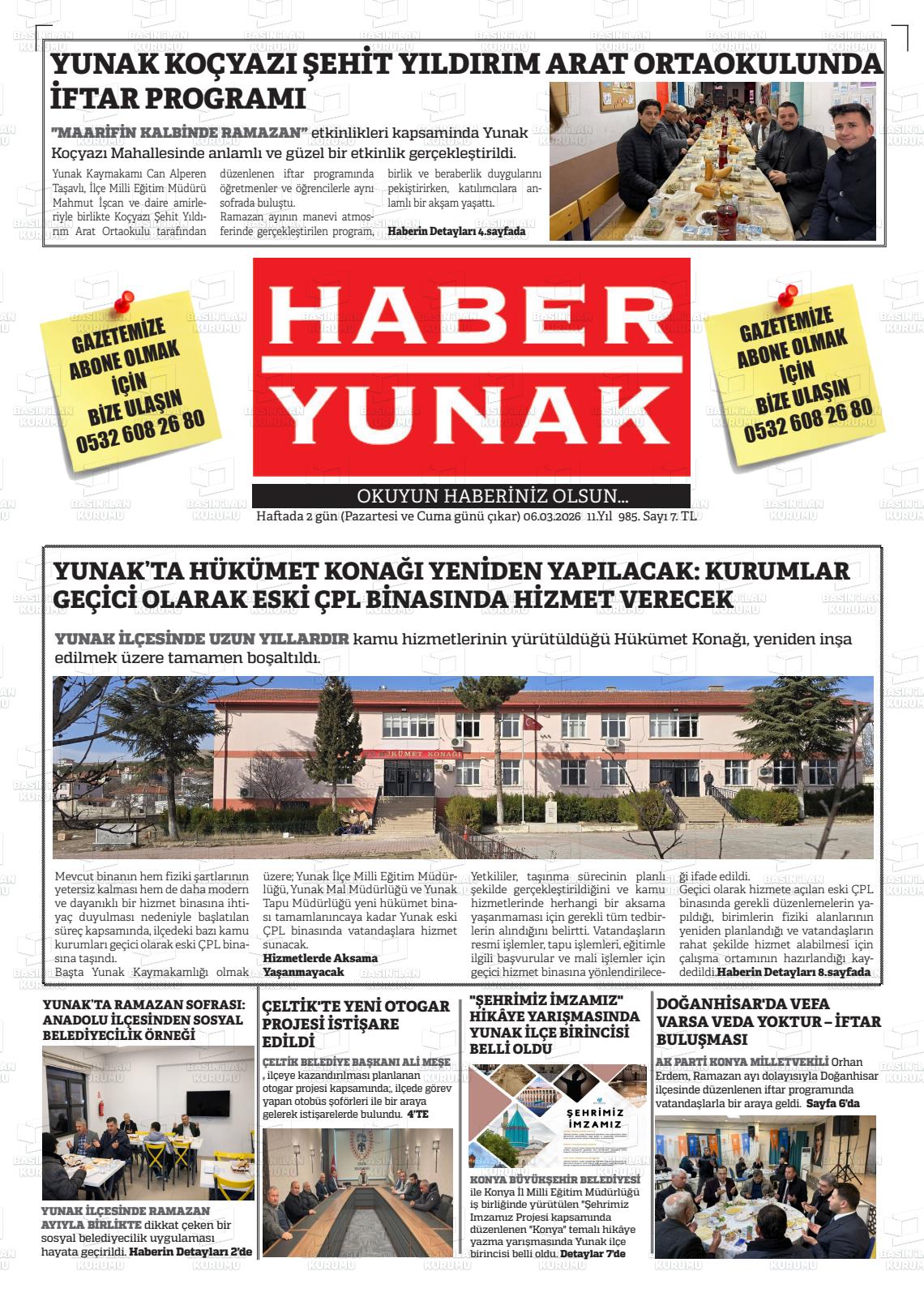 Konya Haberyunak 06.03.2026