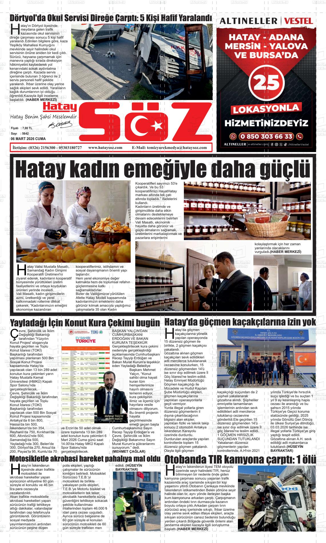 Hatay Soz 06.03.2026