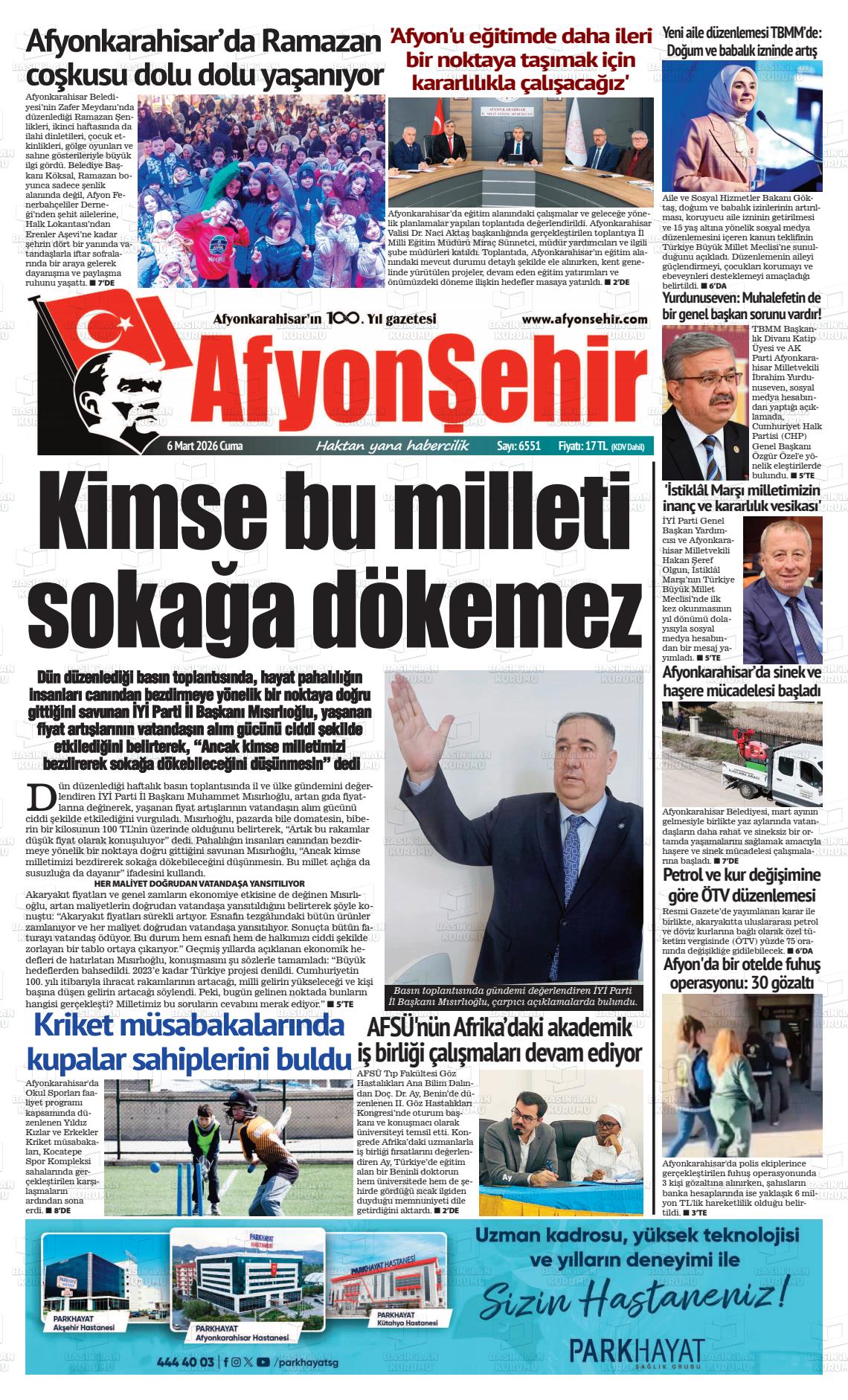 Afyonkarahisar Hisar 06.03.2026