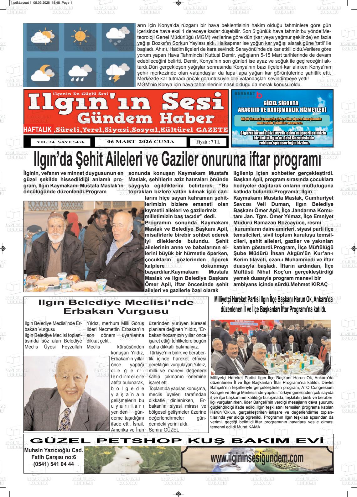 Konya Ilgininsesi 06.03.2026