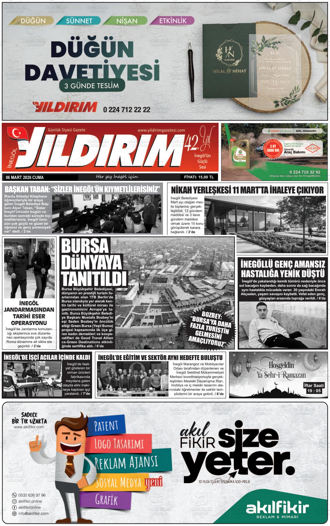Bursa Inegolyildirim 06.03.2026