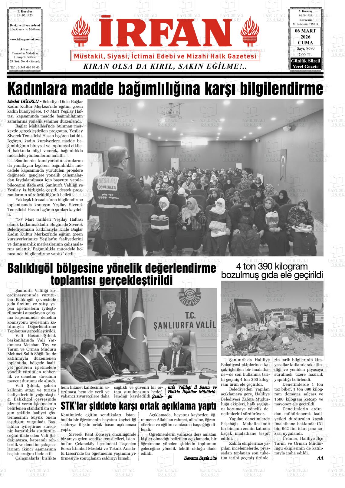 Sanliurfa Irfan 06.03.2026