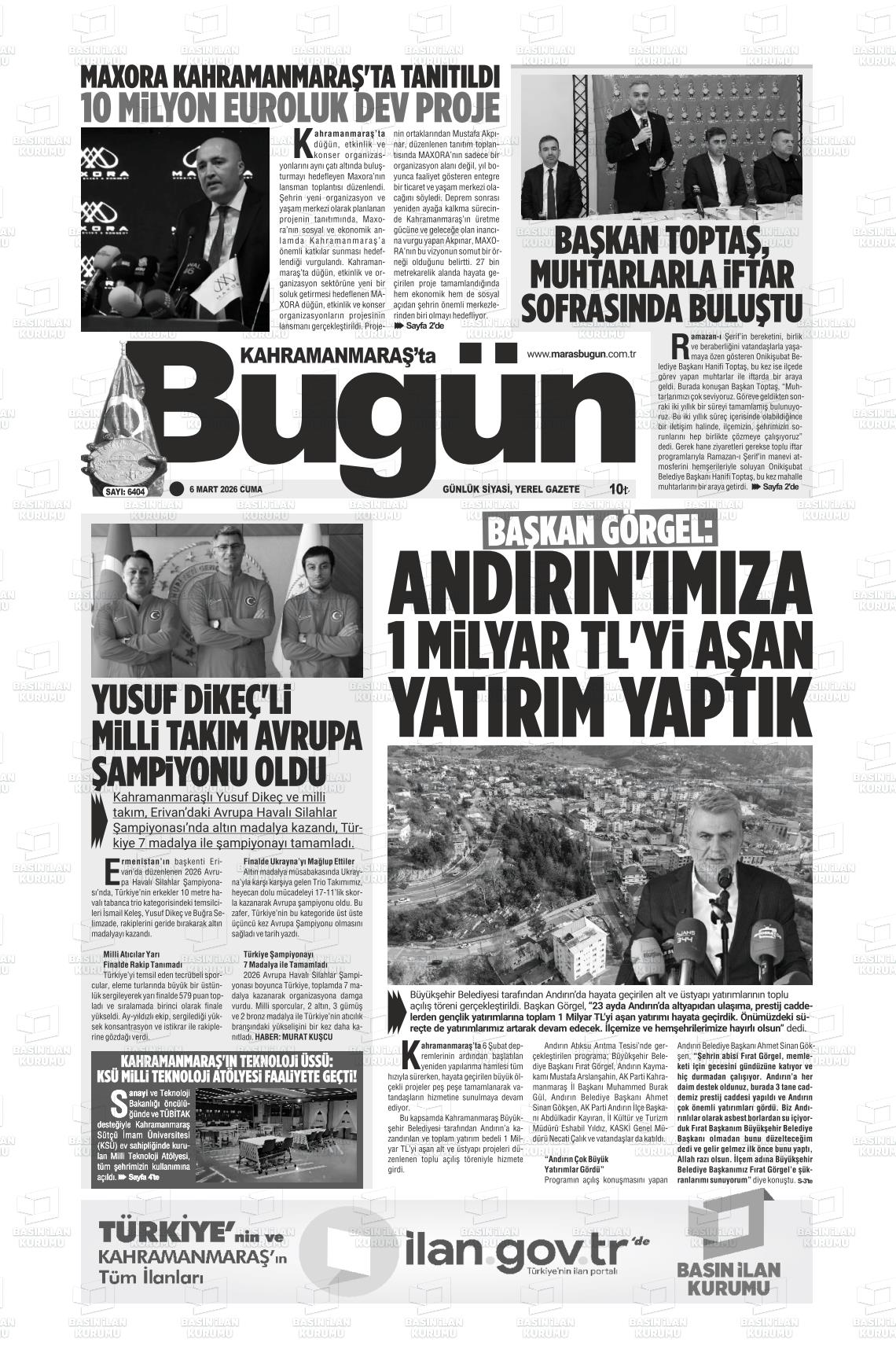 Kahramanmaras Tabugun 06.03.2026